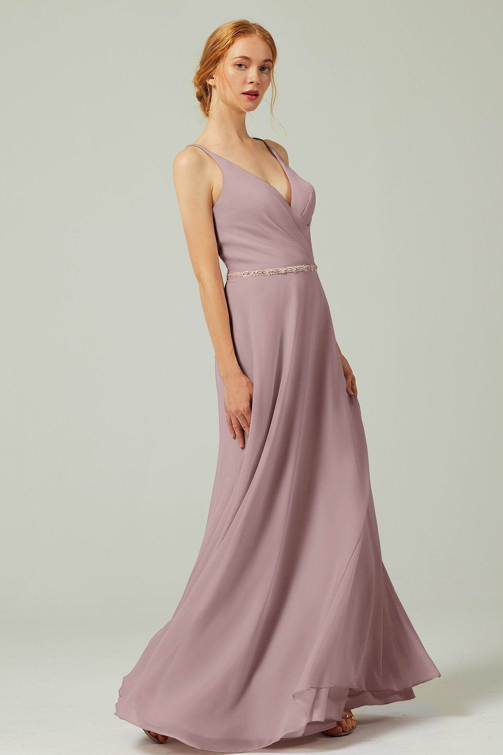 A-Line Floor Length Chiffon Bridesmaid Dress CB0303
