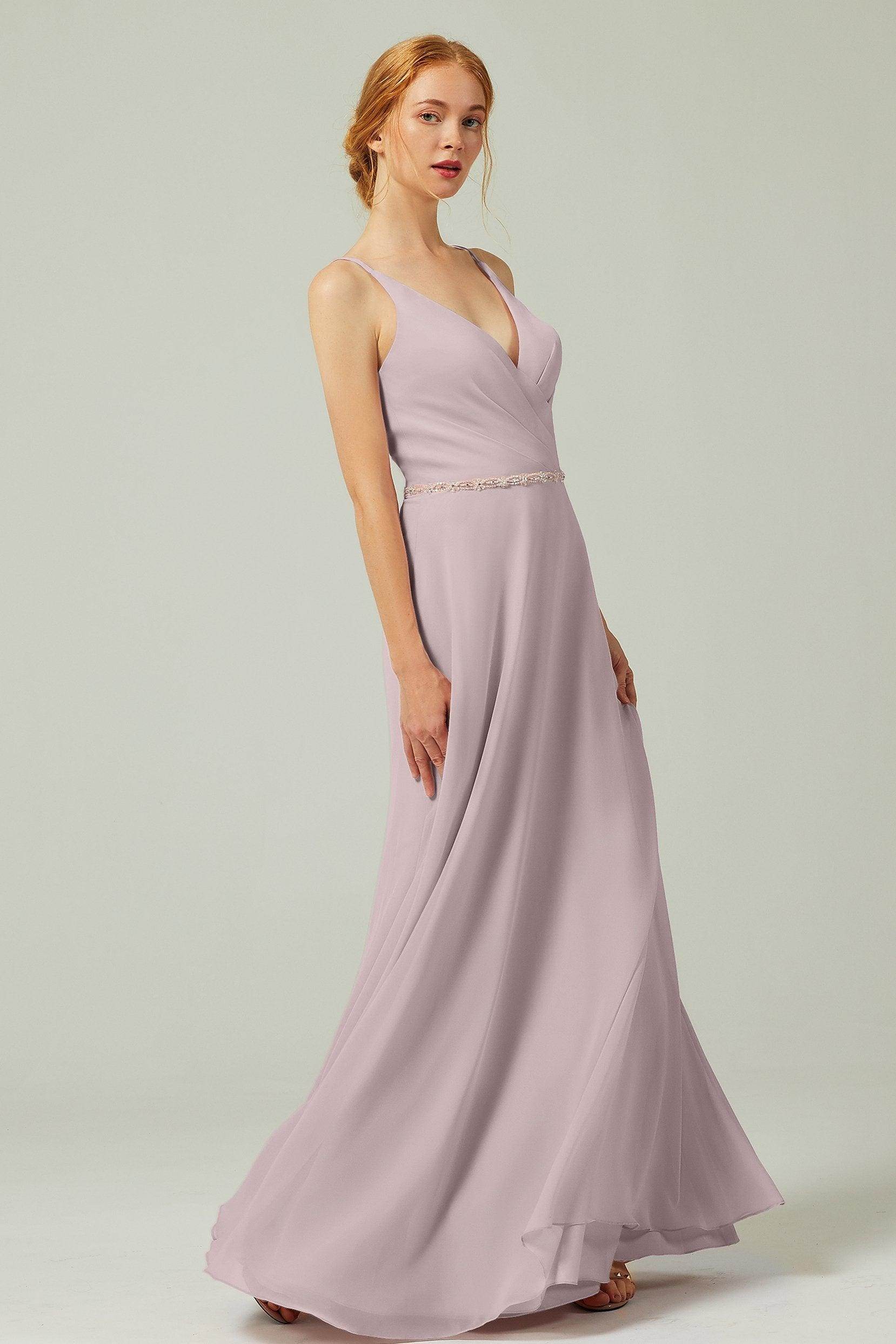 A-Line Floor Length Chiffon Bridesmaid Dress CB0303