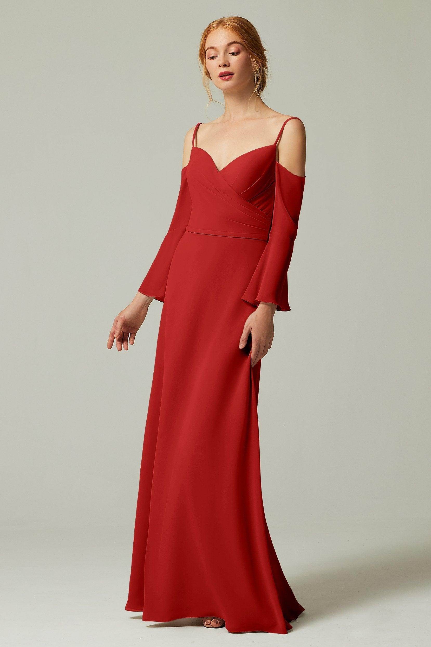 A-Line Floor Length Chiffon Bridesmaid Dress CB0307