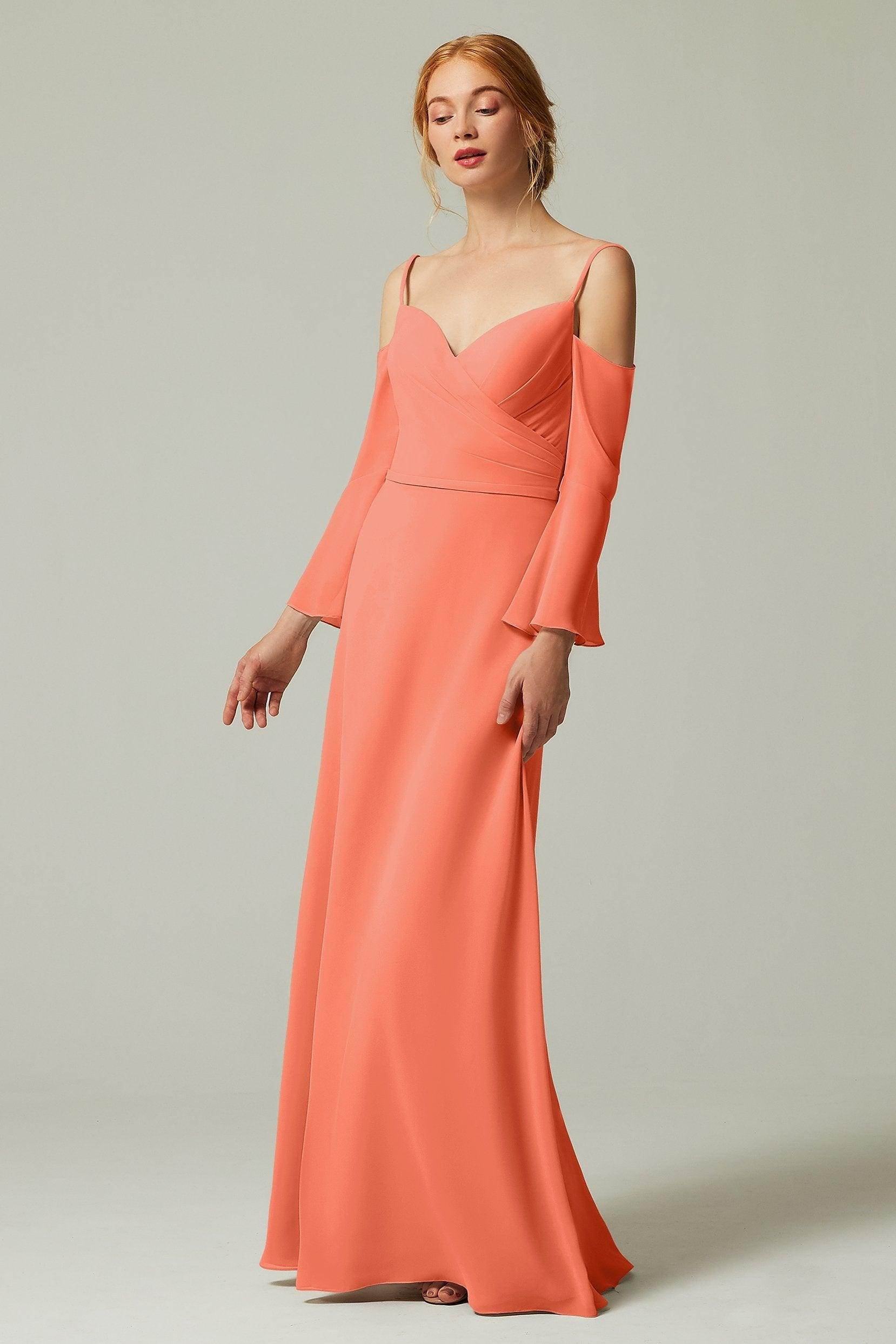 A-Line Floor Length Chiffon Bridesmaid Dress CB0307