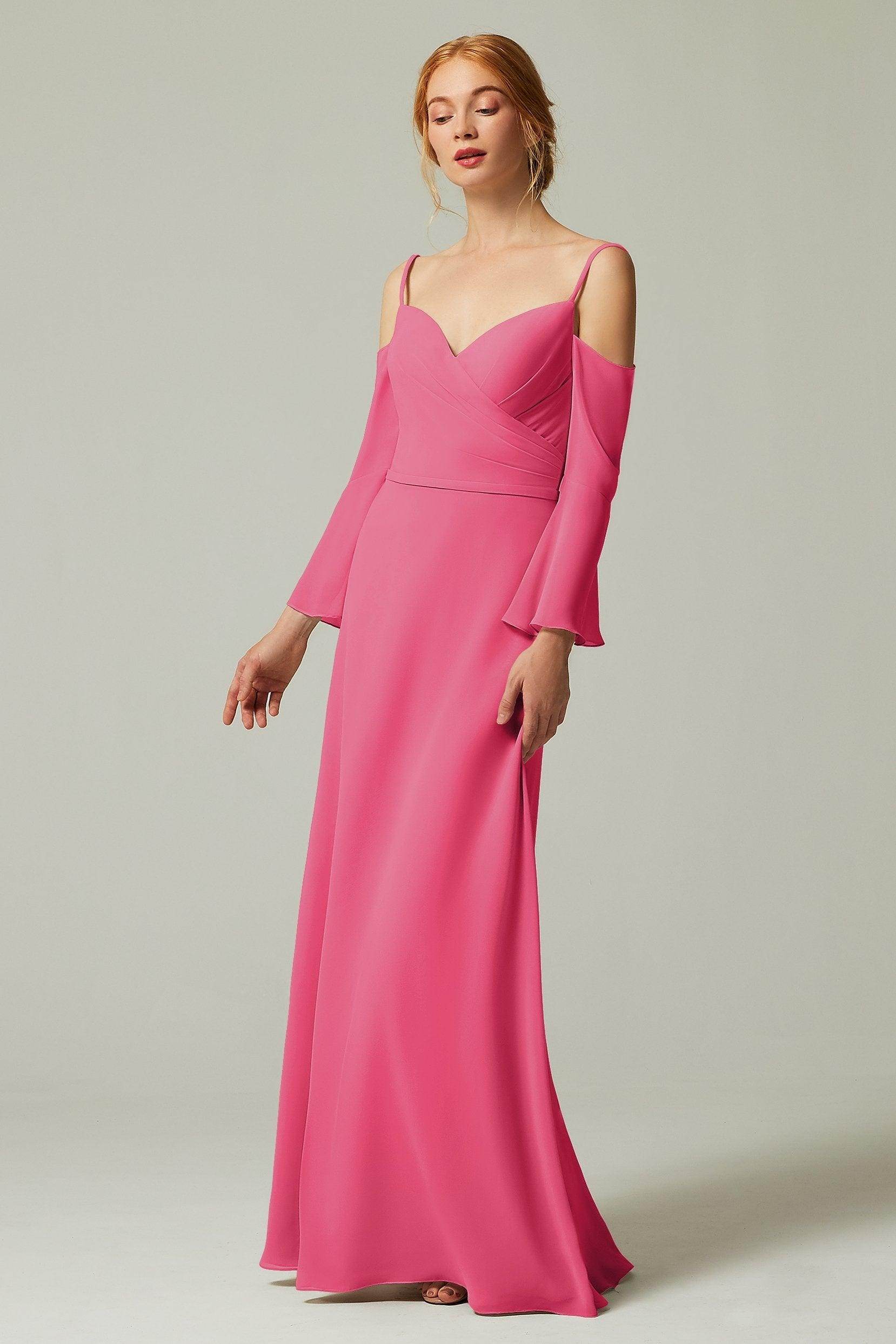 A-Line Floor Length Chiffon Bridesmaid Dress CB0307