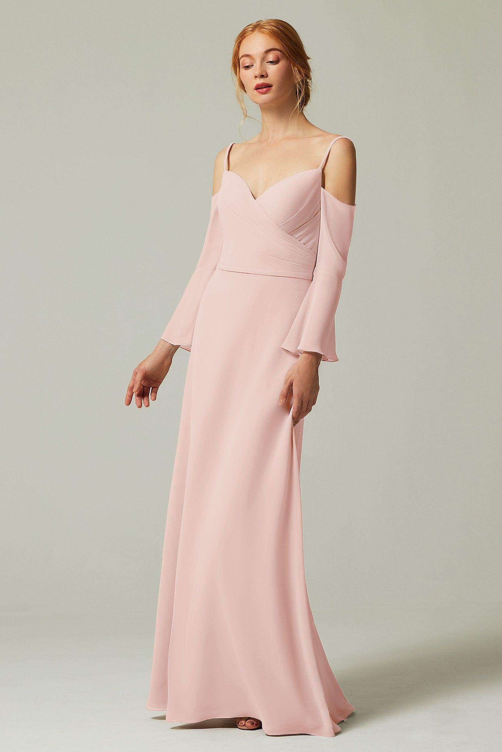 A-Line Floor Length Chiffon Bridesmaid Dress CB0307