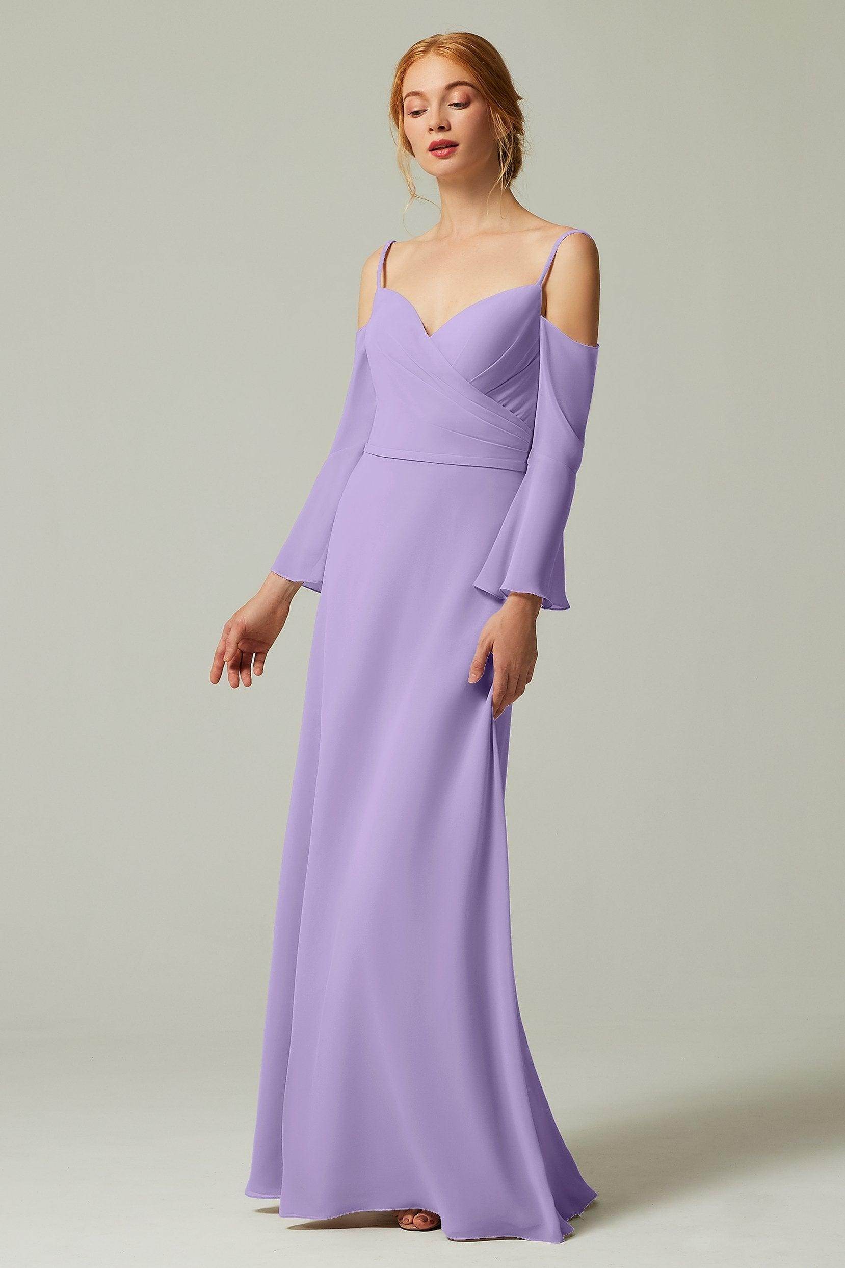 A-Line Floor Length Chiffon Bridesmaid Dress CB0307