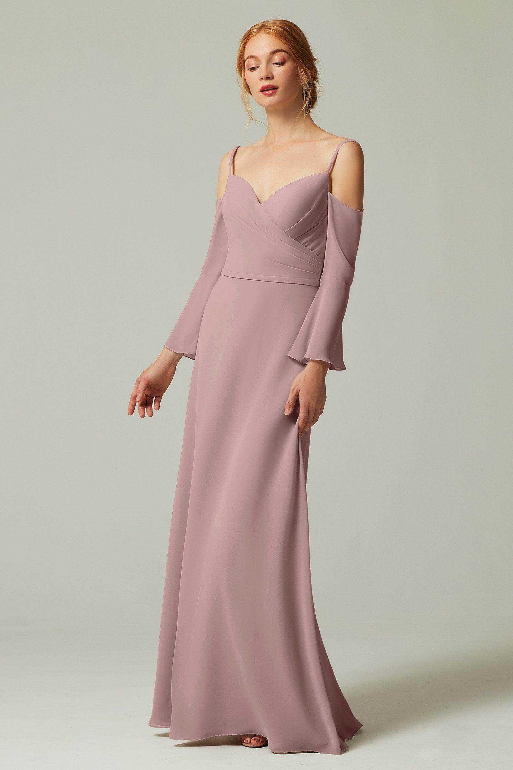 A-Line Floor Length Chiffon Bridesmaid Dress CB0307