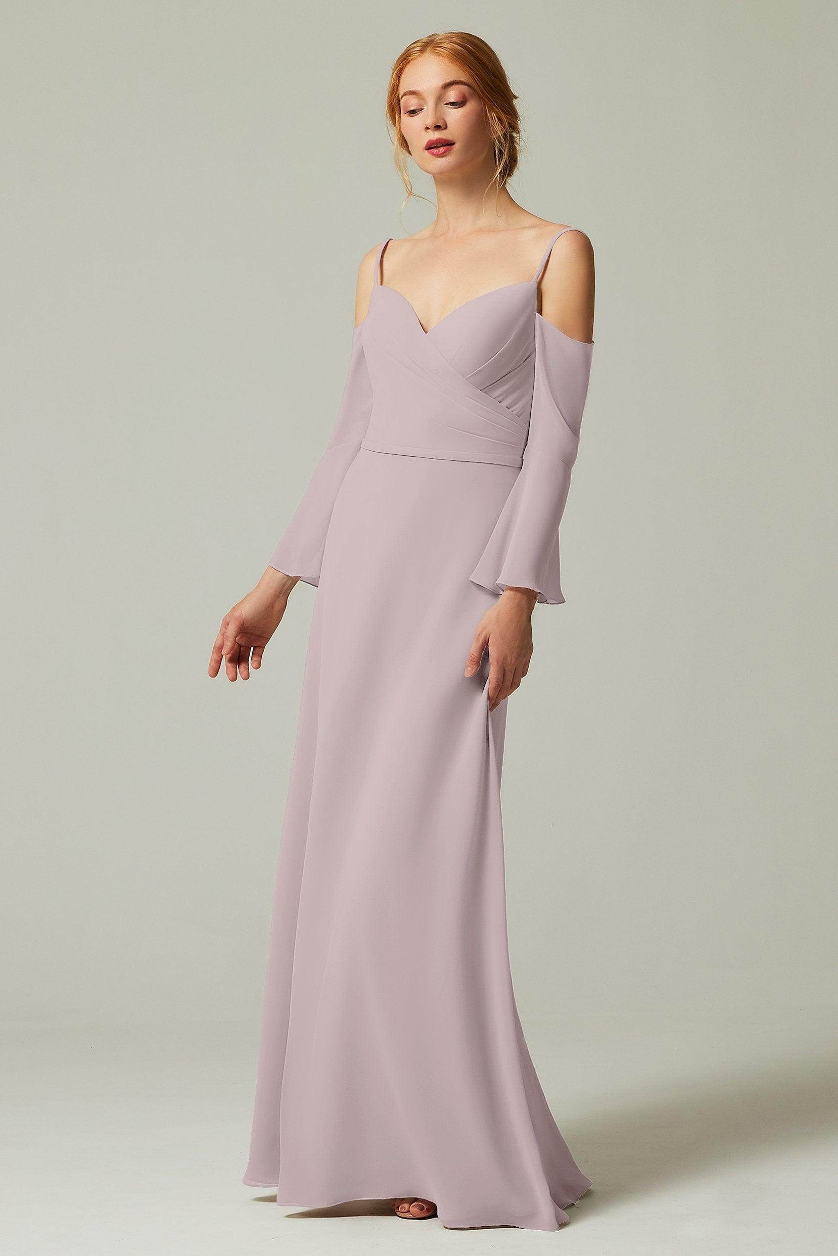 A-Line Floor Length Chiffon Bridesmaid Dress CB0307