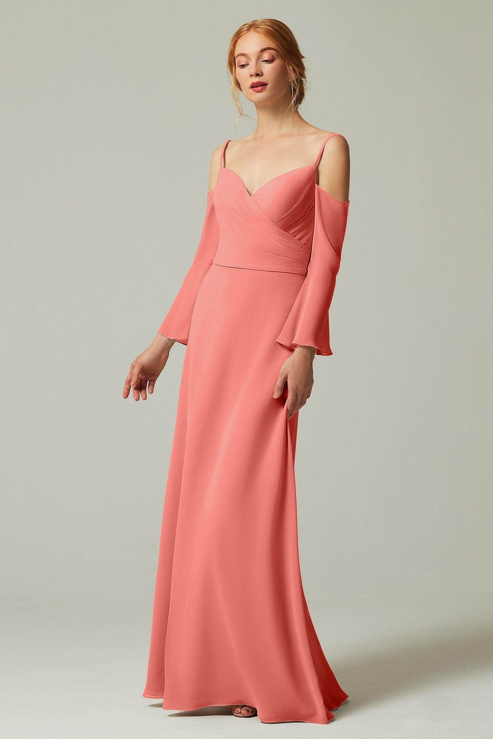 A-Line Floor Length Chiffon Bridesmaid Dress CB0307