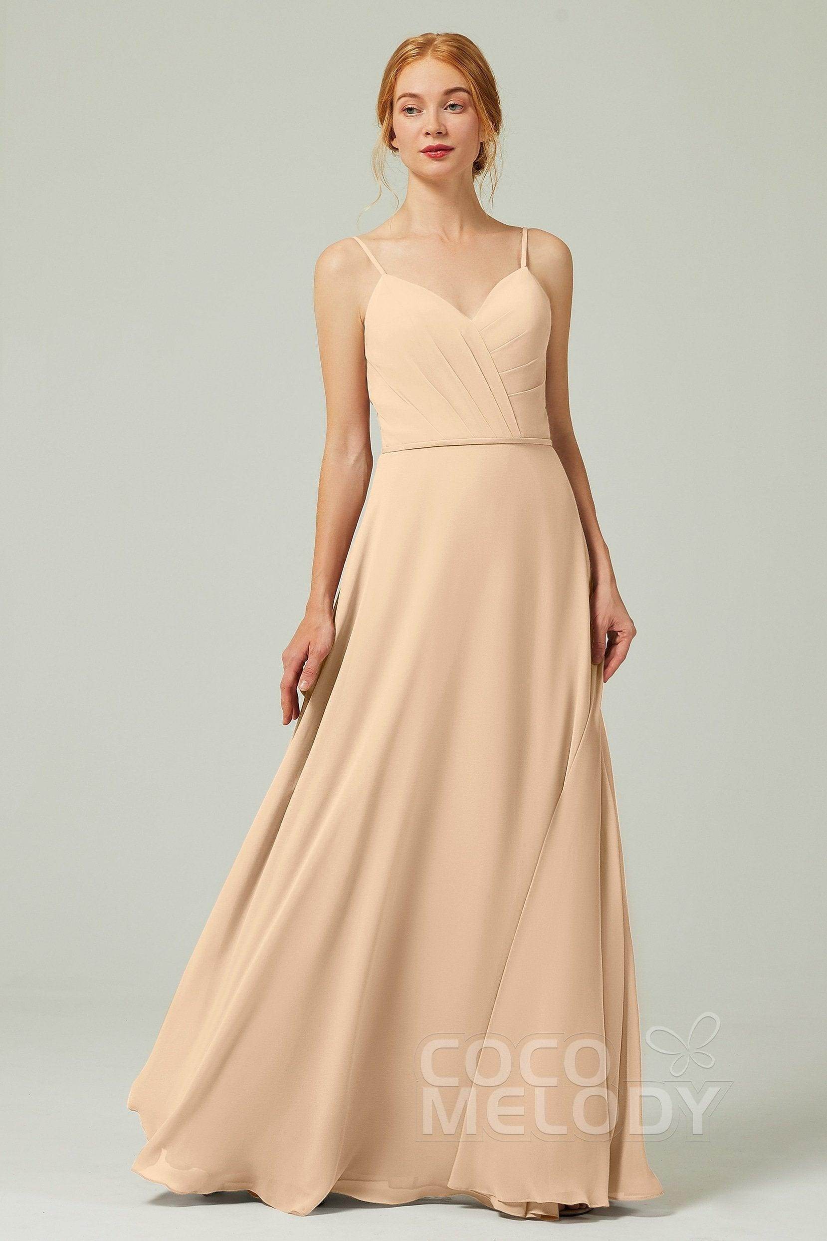 A-Line Floor Length Chiffon Bridesmaid Dress CB0312