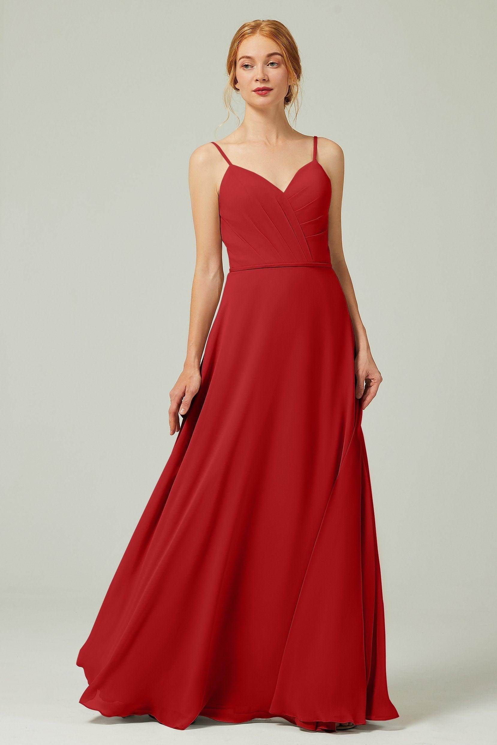A-Line Floor Length Chiffon Bridesmaid Dress CB0312