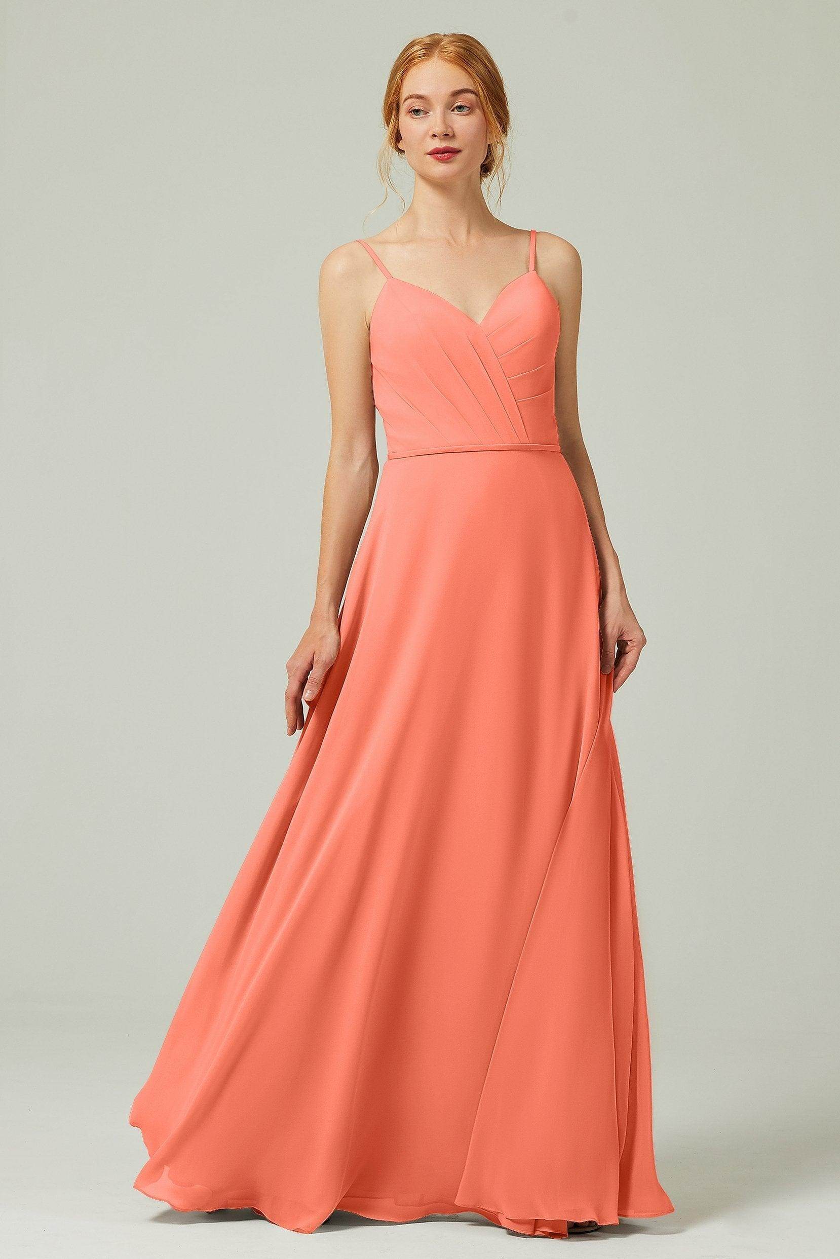 A-Line Floor Length Chiffon Bridesmaid Dress CB0312