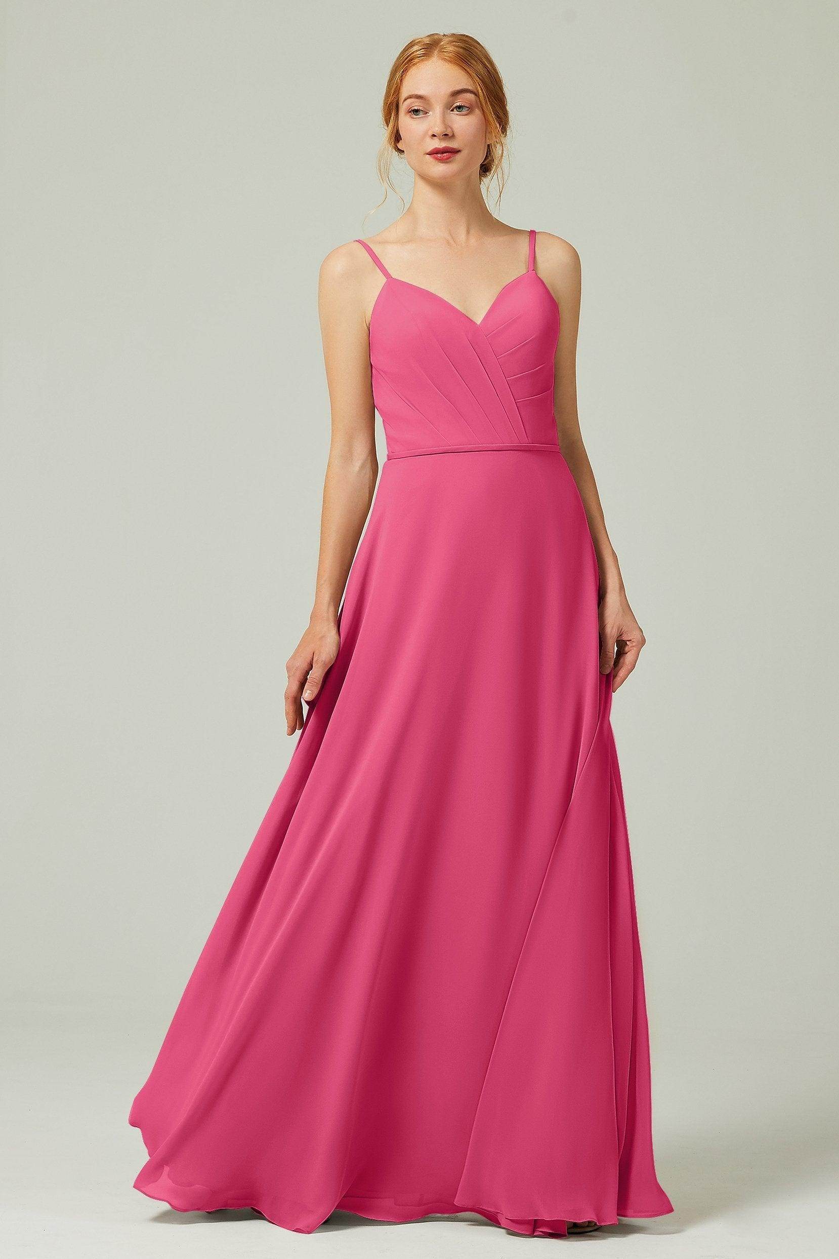 A-Line Floor Length Chiffon Bridesmaid Dress CB0312