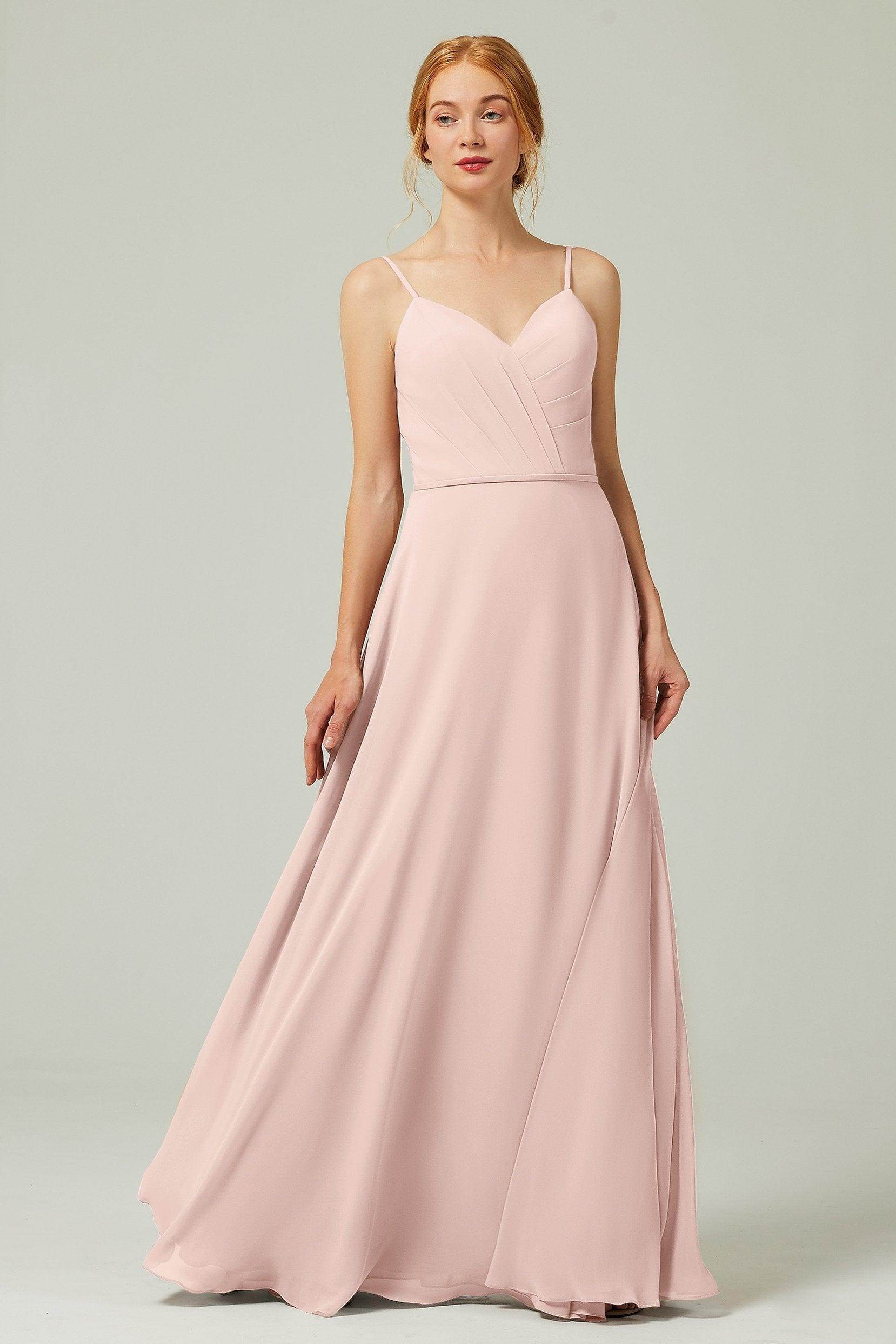 A-Line Floor Length Chiffon Bridesmaid Dress CB0312