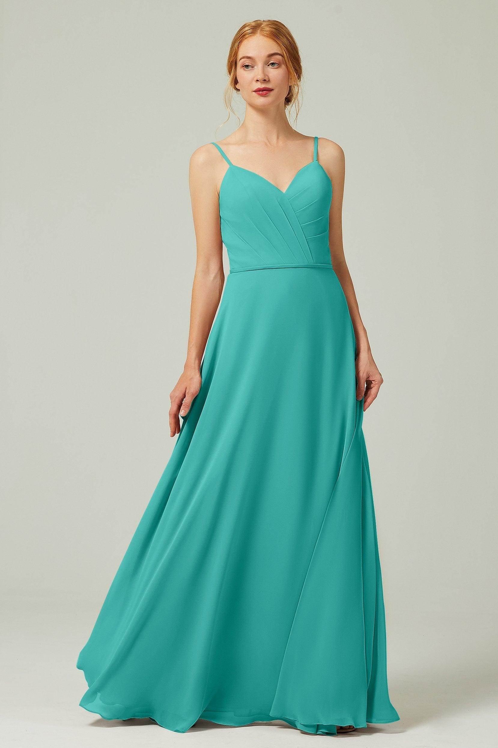 A-Line Floor Length Chiffon Bridesmaid Dress CB0312