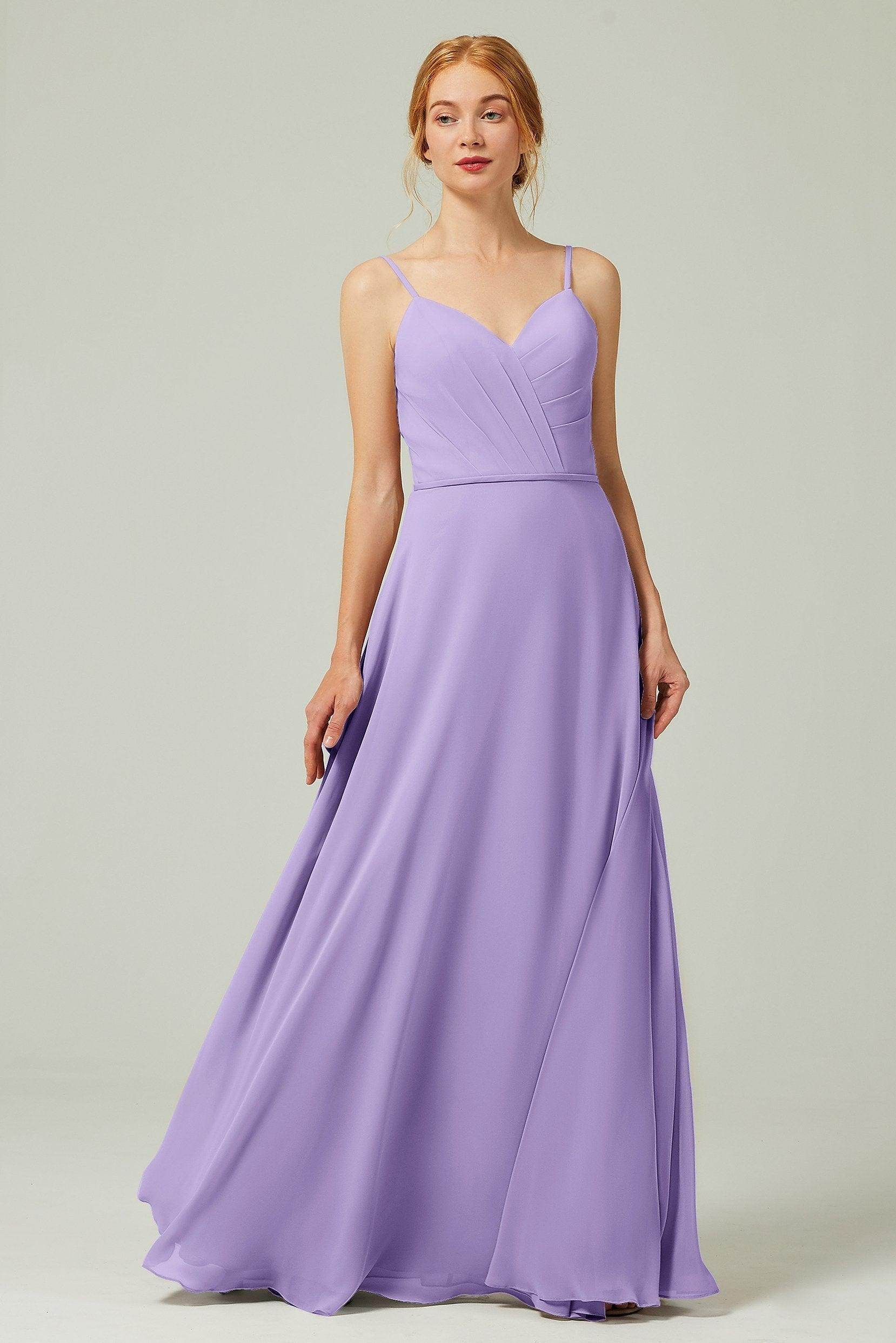 A-Line Floor Length Chiffon Bridesmaid Dress CB0312