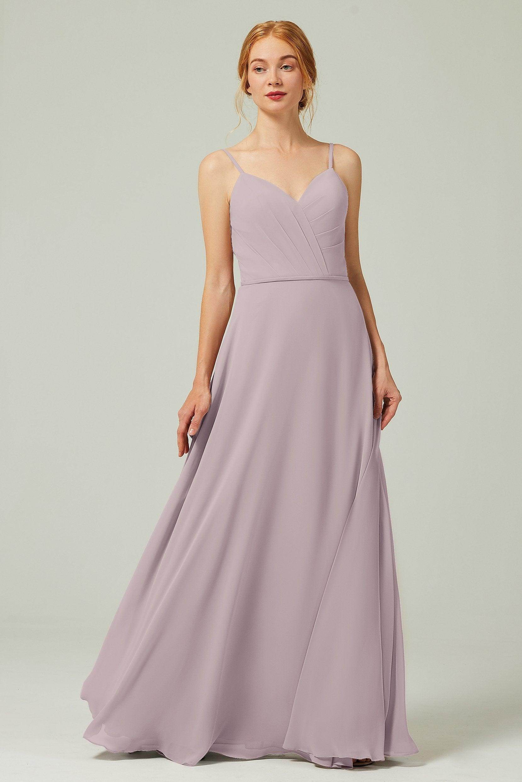 A-Line Floor Length Chiffon Bridesmaid Dress CB0312