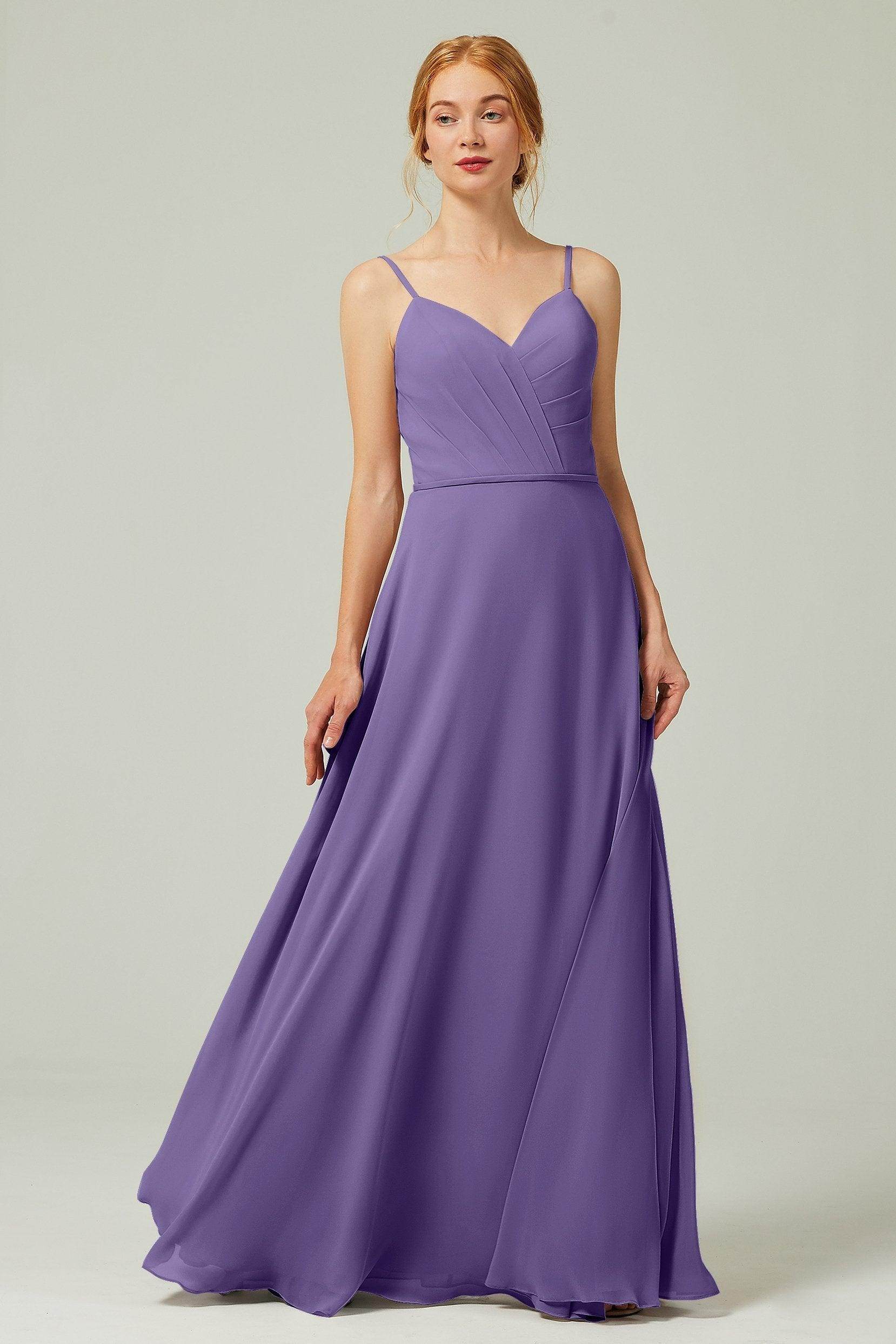 A-Line Floor Length Chiffon Bridesmaid Dress CB0312