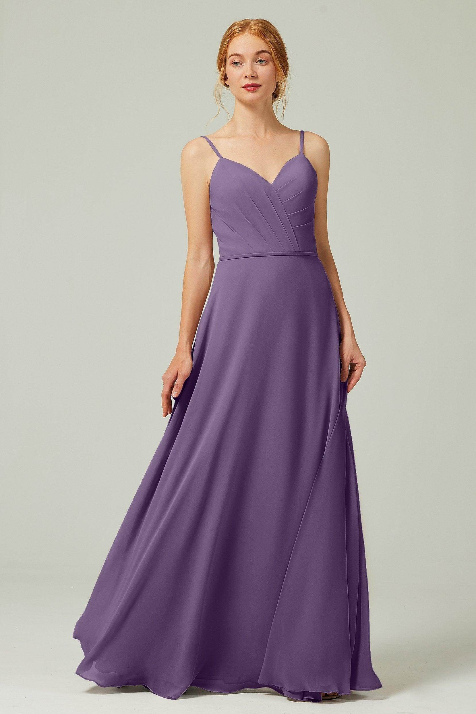 A-Line Floor Length Chiffon Bridesmaid Dress CB0312