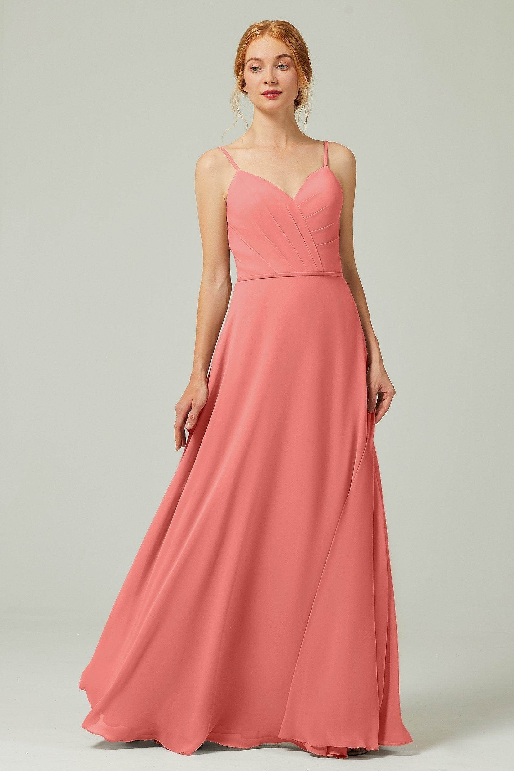 A-Line Floor Length Chiffon Bridesmaid Dress CB0312