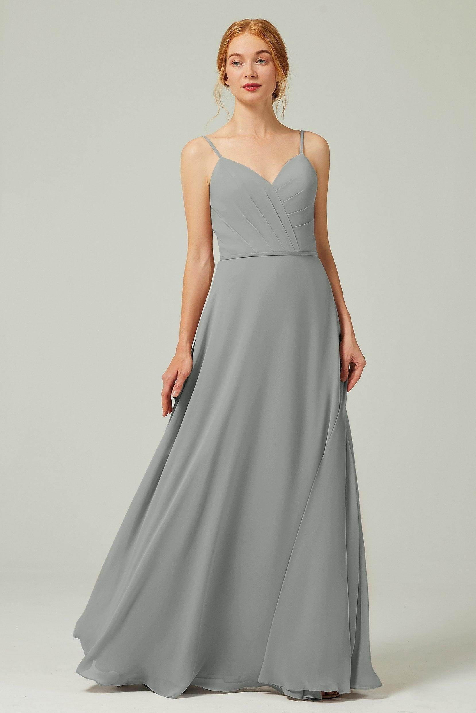 A-Line Floor Length Chiffon Bridesmaid Dress CB0312
