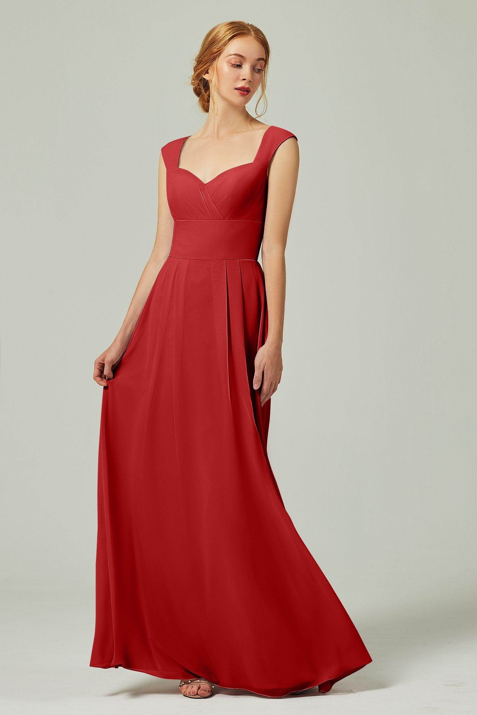 A-Line Floor Length Chiffon Bridesmaid Dress CB0315