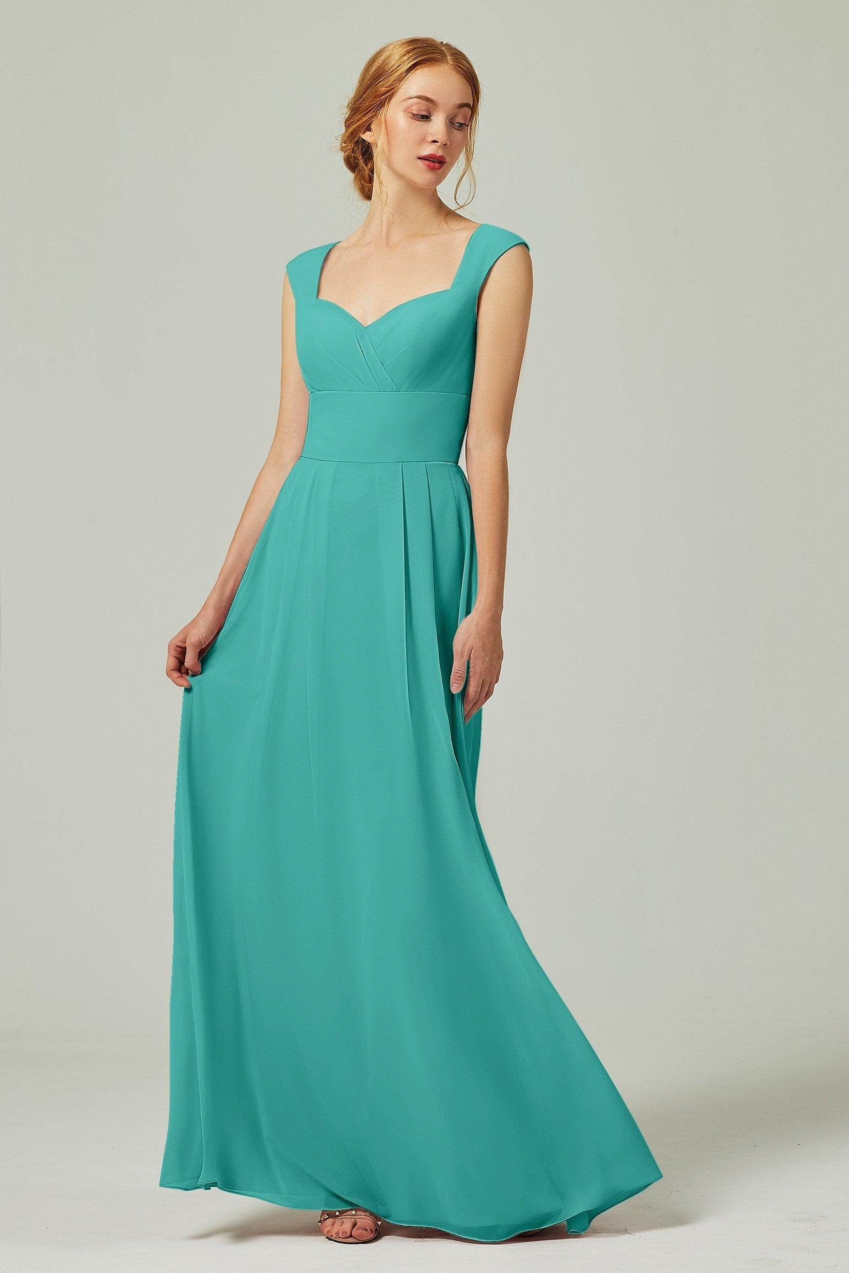 A-Line Floor Length Chiffon Bridesmaid Dress CB0315