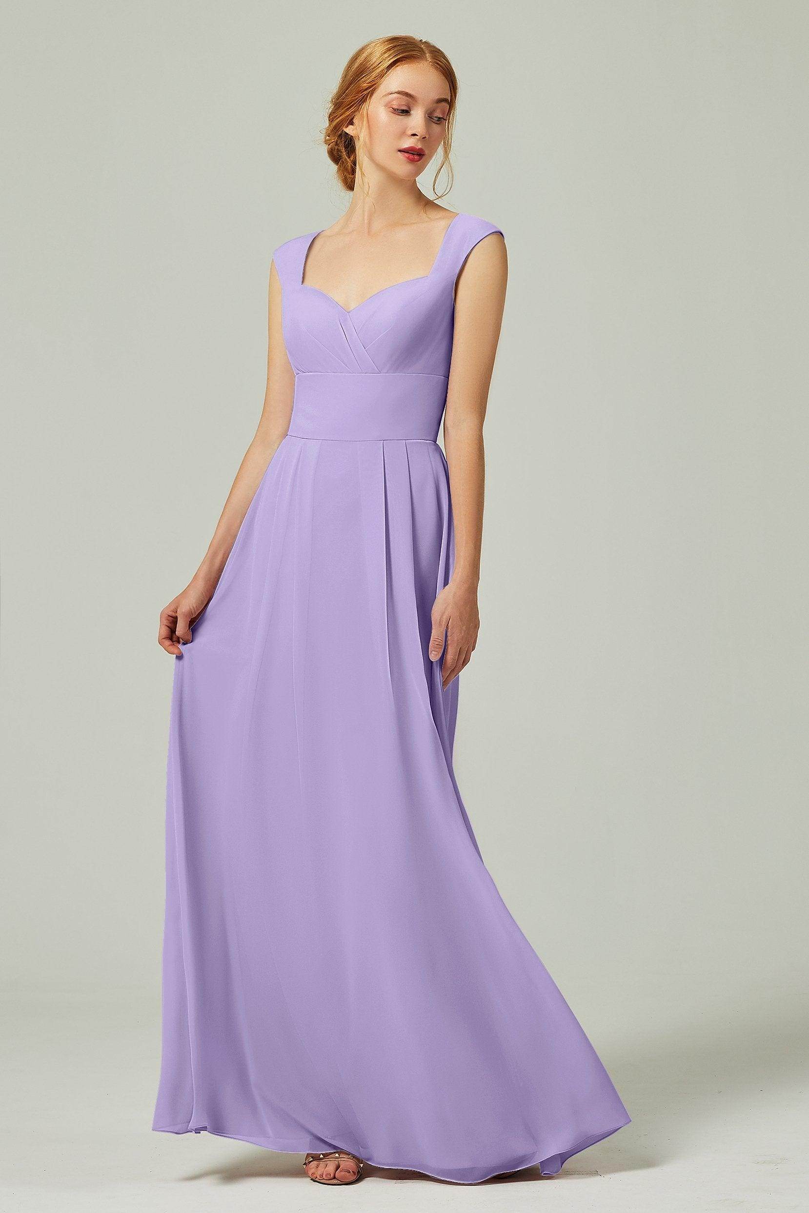 A-Line Floor Length Chiffon Bridesmaid Dress CB0315