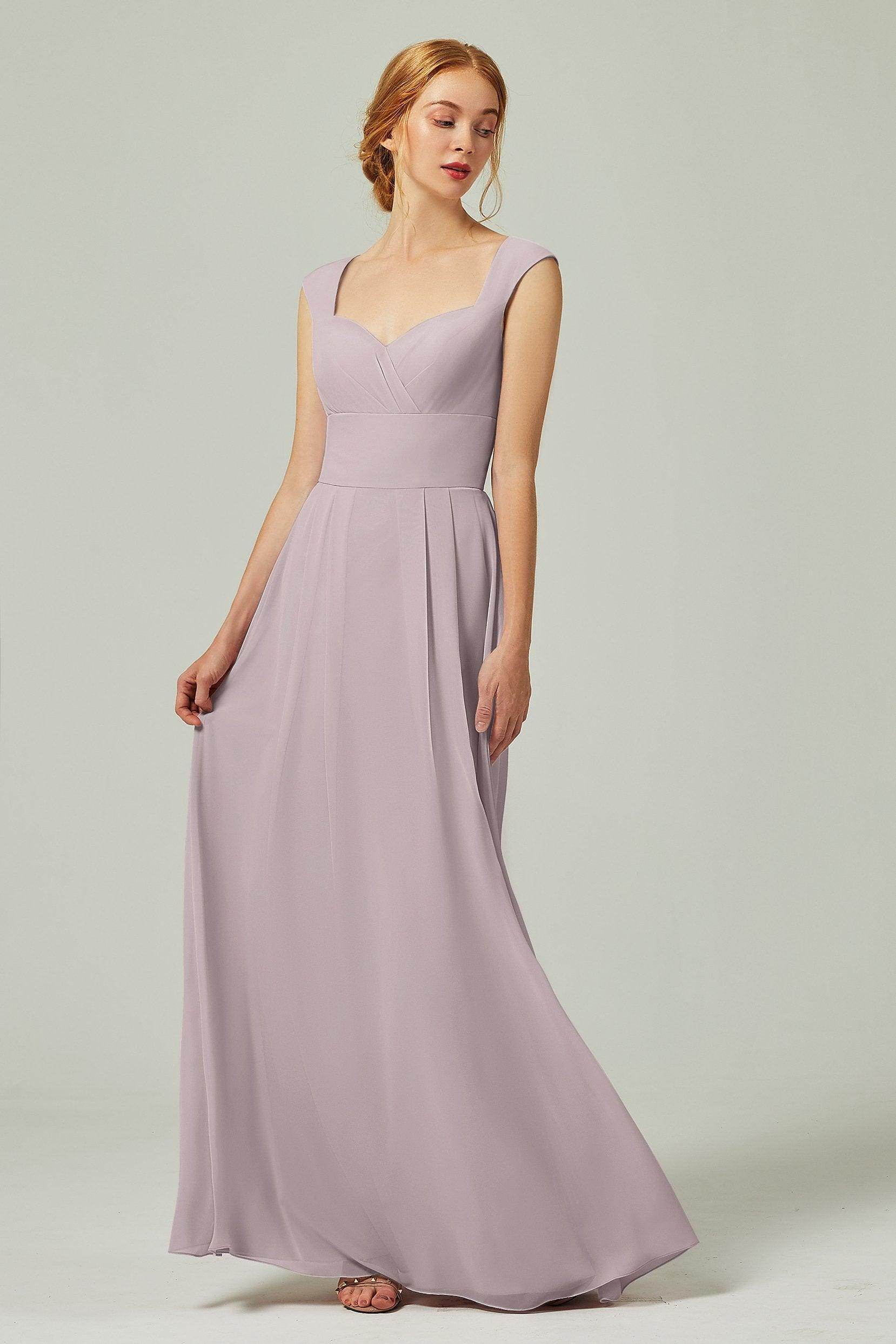 A-Line Floor Length Chiffon Bridesmaid Dress CB0315