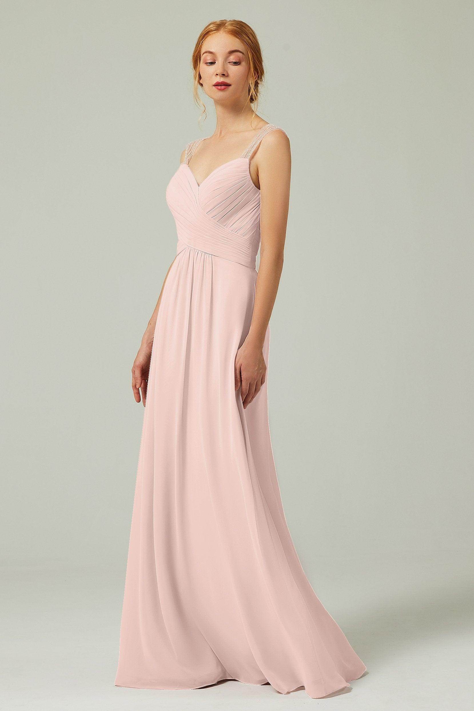 A-Line Floor Length Chiffon Bridesmaid Dress CB0316