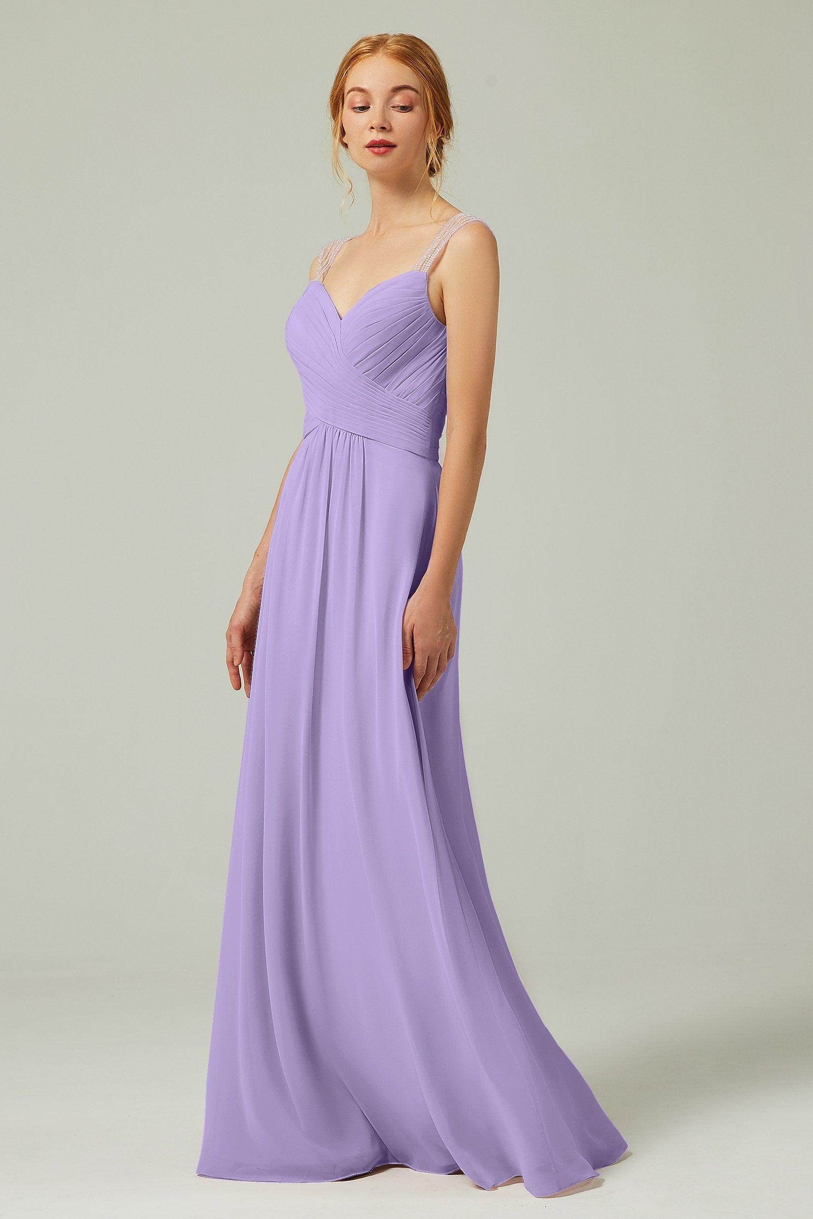 A-Line Floor Length Chiffon Bridesmaid Dress CB0316