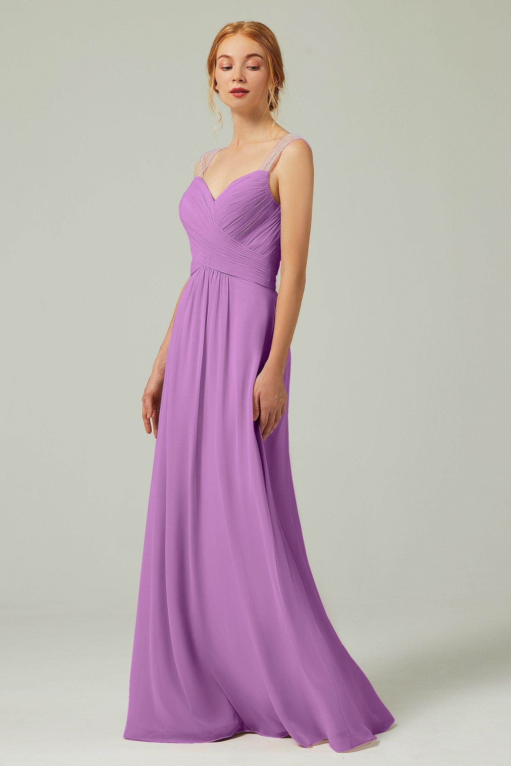 A-Line Floor Length Chiffon Bridesmaid Dress CB0316