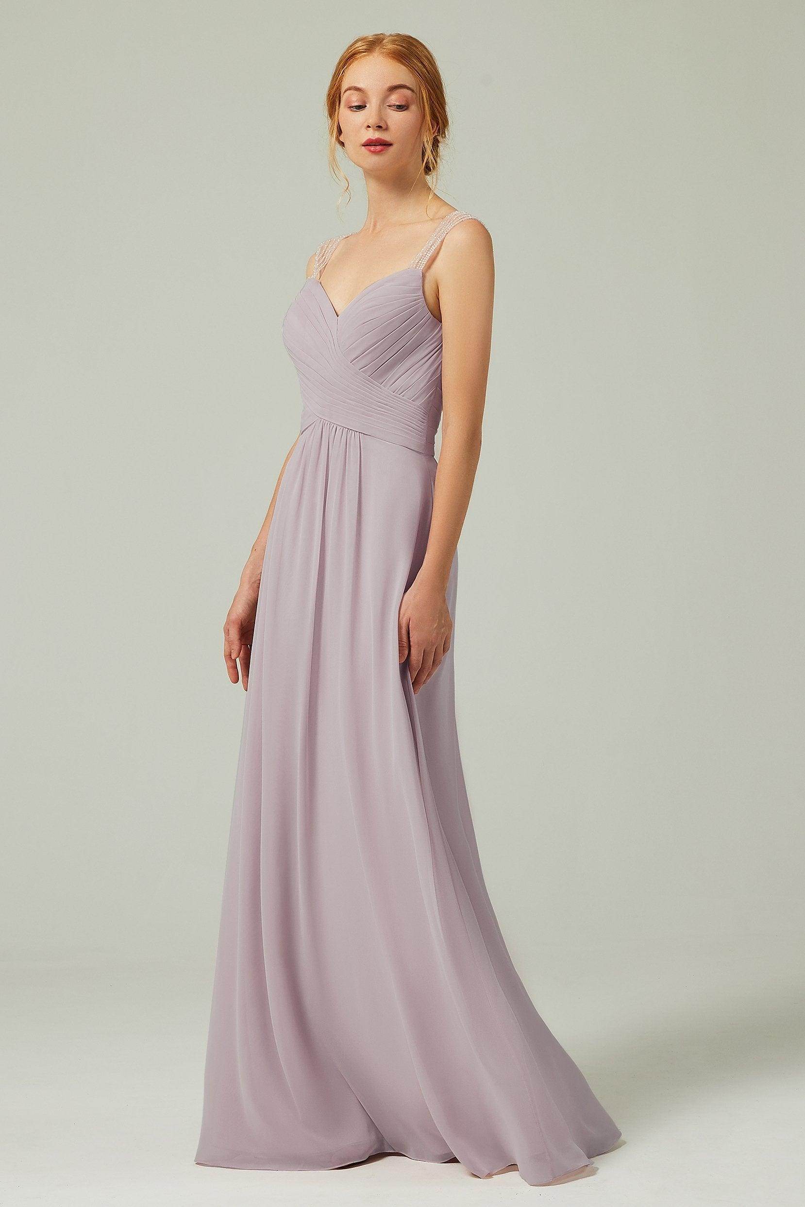A-Line Floor Length Chiffon Bridesmaid Dress CB0316