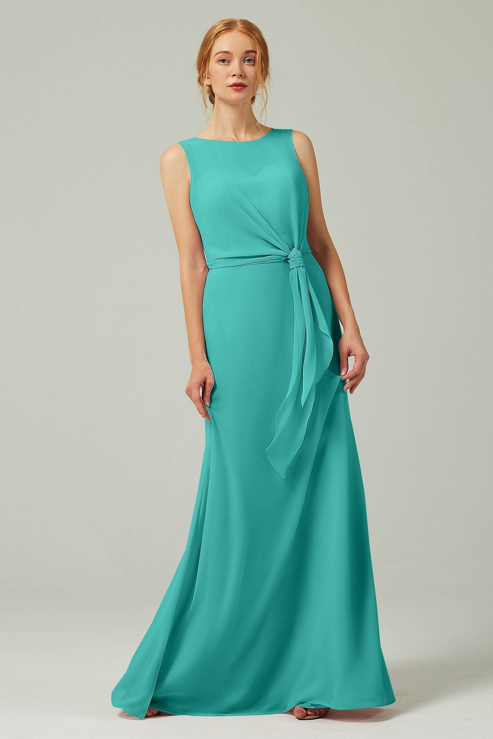 A-Line Floor Length Chiffon Bridesmaid Dress CB0317