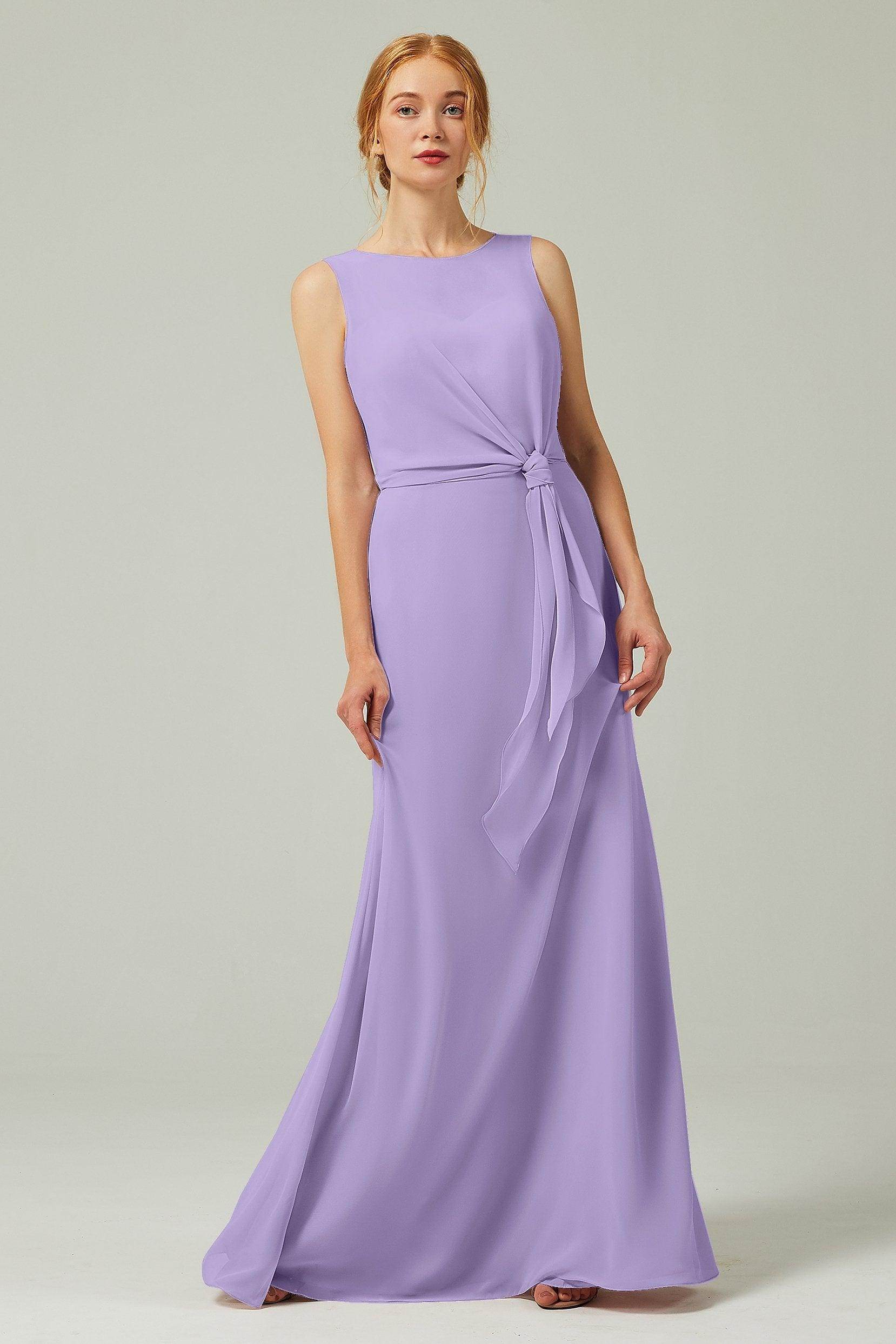 A-Line Floor Length Chiffon Bridesmaid Dress CB0317