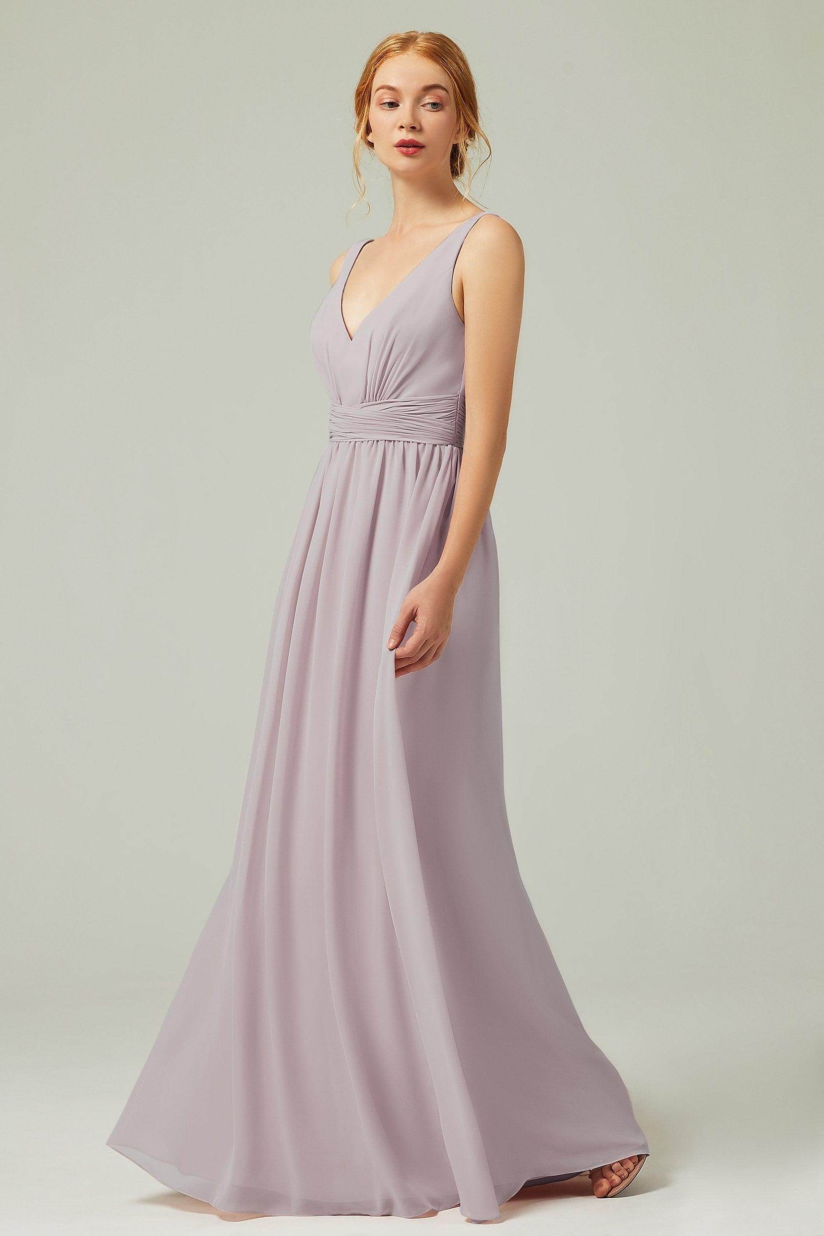A-Line Floor Length Chiffon Bridesmaid Dress CB0318