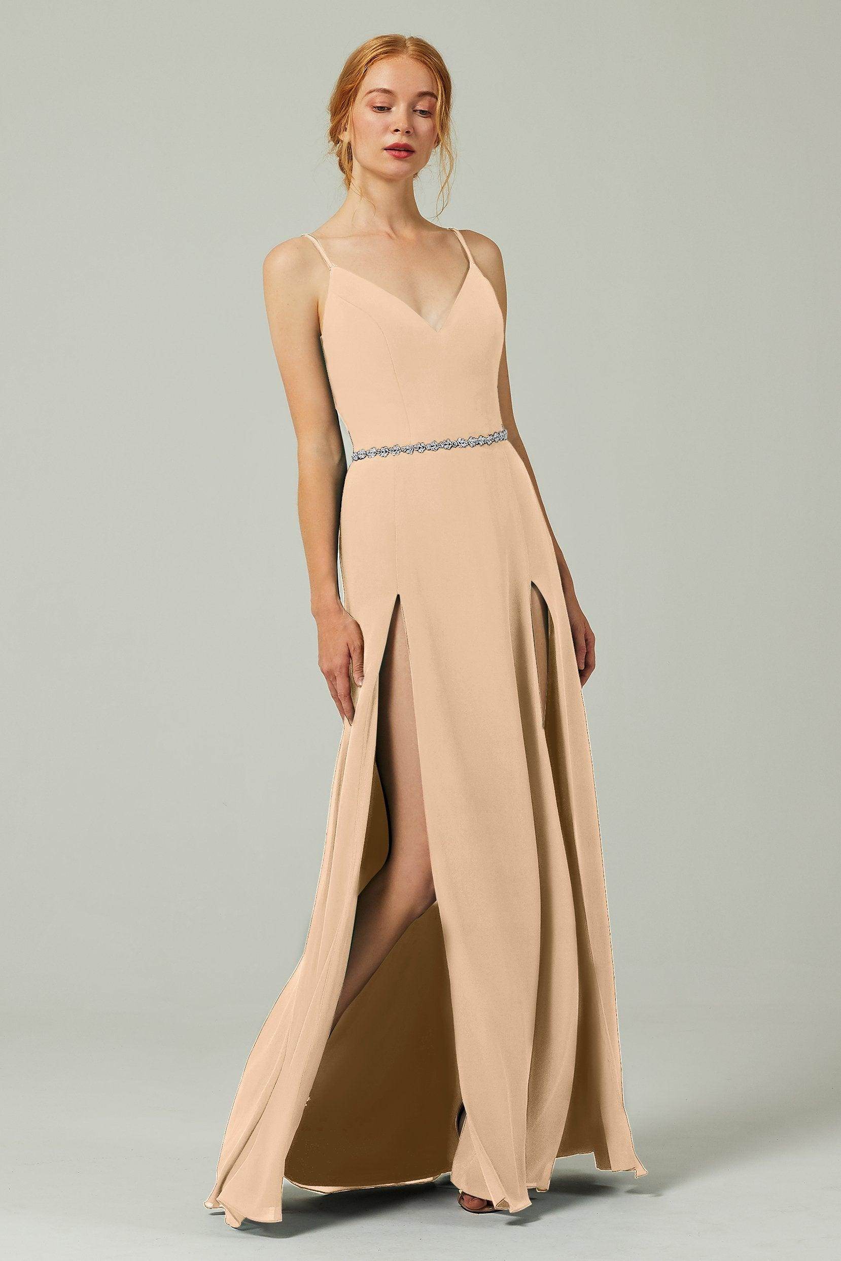 A-Line Floor Length Chiffon Bridesmaid Dress CB0321