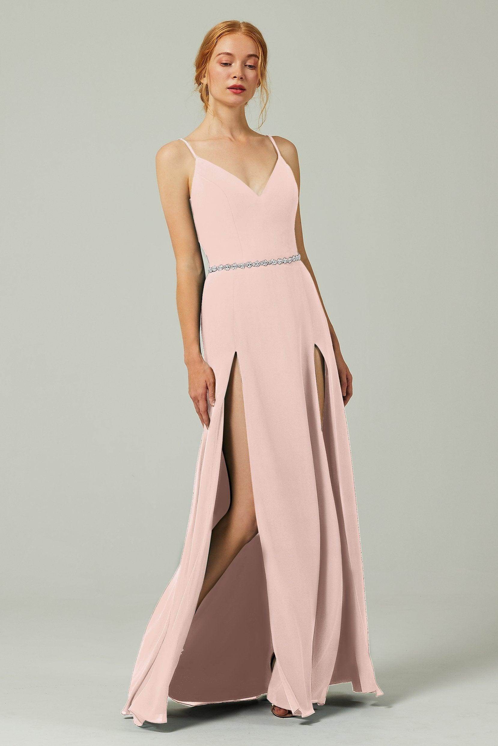 A-Line Floor Length Chiffon Bridesmaid Dress CB0321