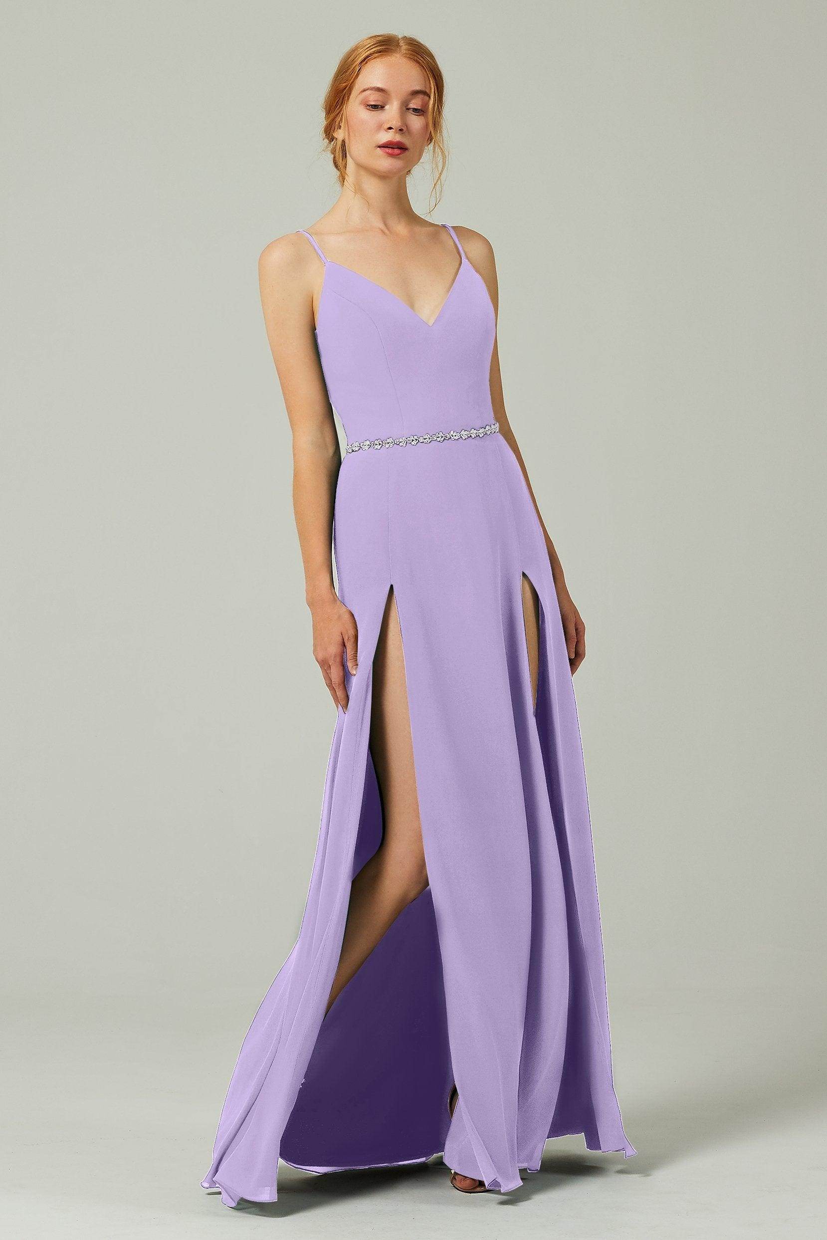 A-Line Floor Length Chiffon Bridesmaid Dress CB0321