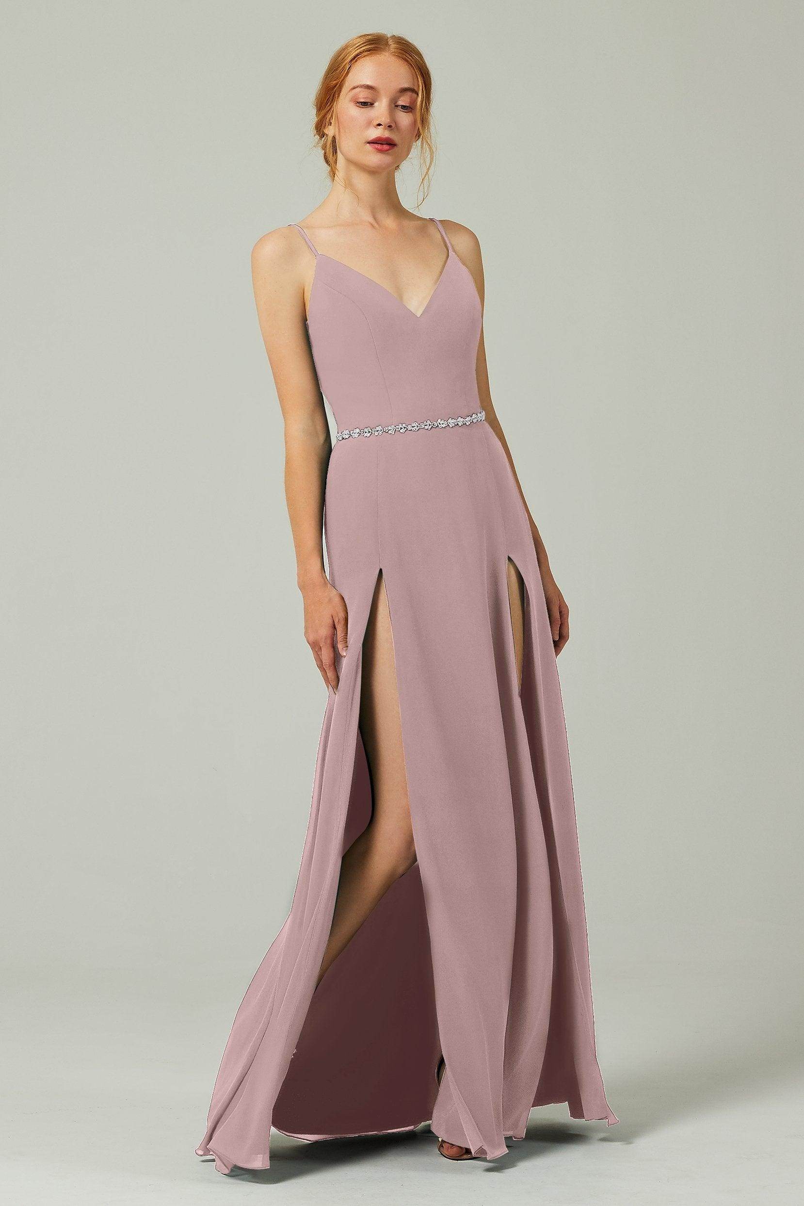 A-Line Floor Length Chiffon Bridesmaid Dress CB0321