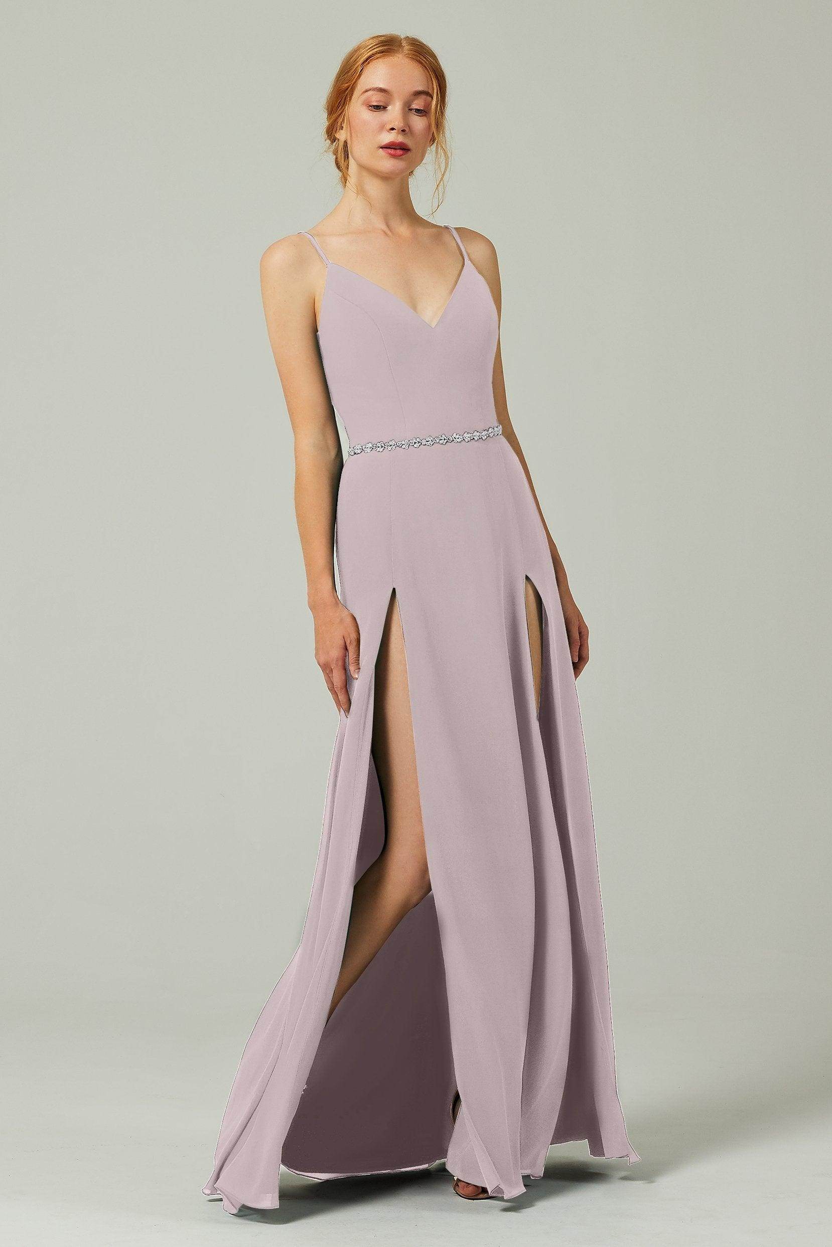 A-Line Floor Length Chiffon Bridesmaid Dress CB0321