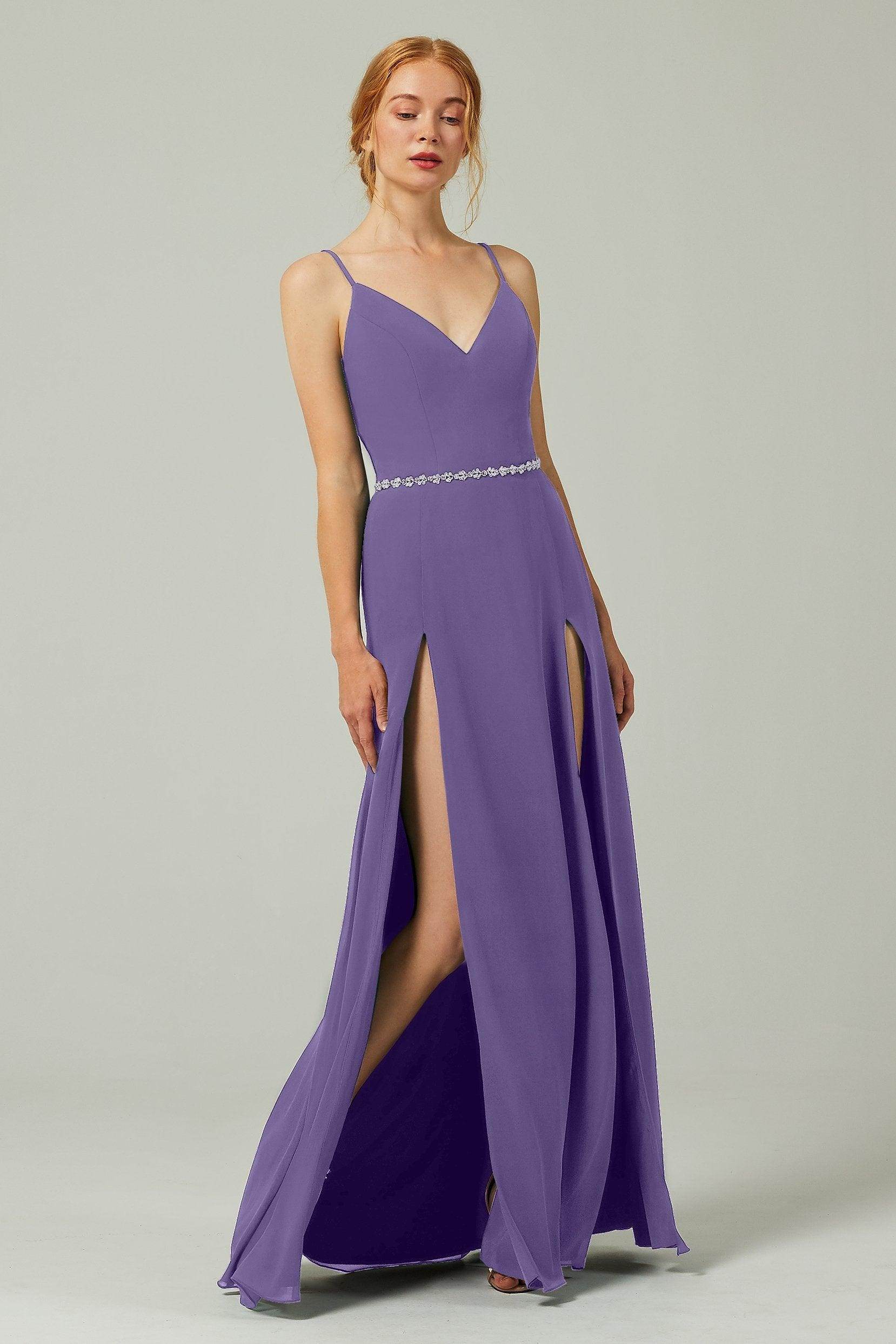 A-Line Floor Length Chiffon Bridesmaid Dress CB0321
