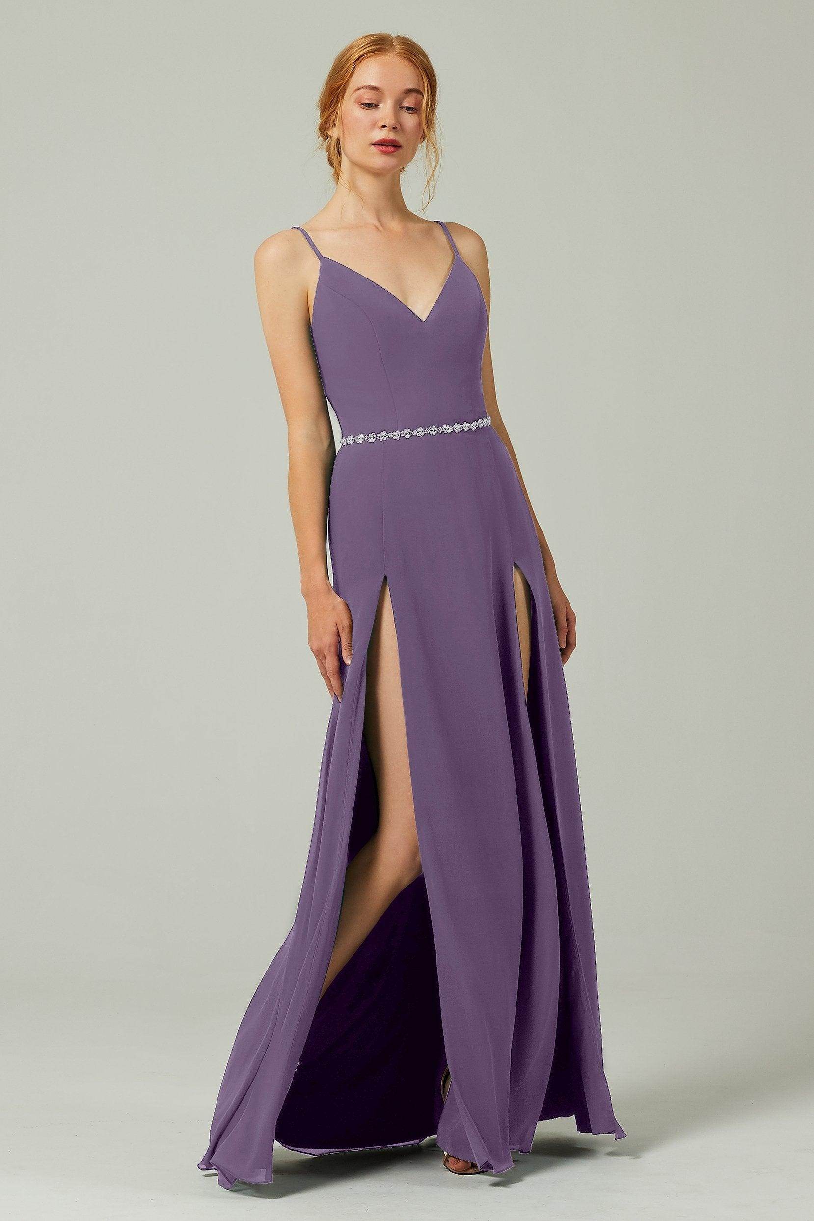 A-Line Floor Length Chiffon Bridesmaid Dress CB0321