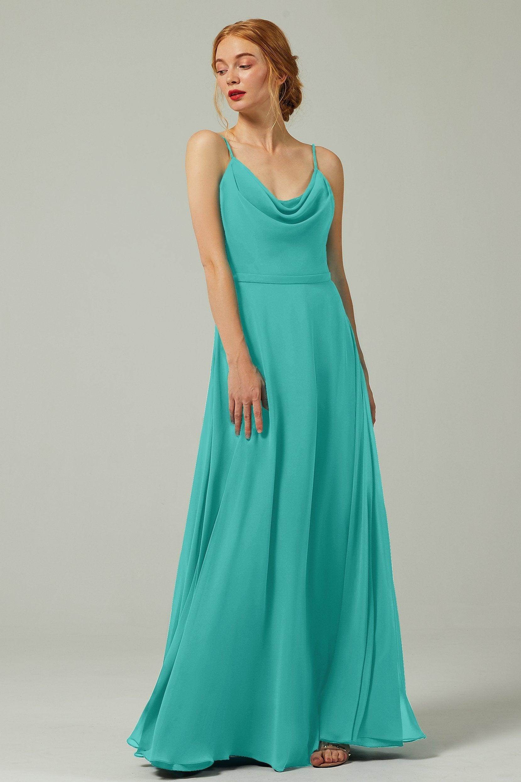 A-Line Floor Length Chiffon Bridesmaid Dress CB0322