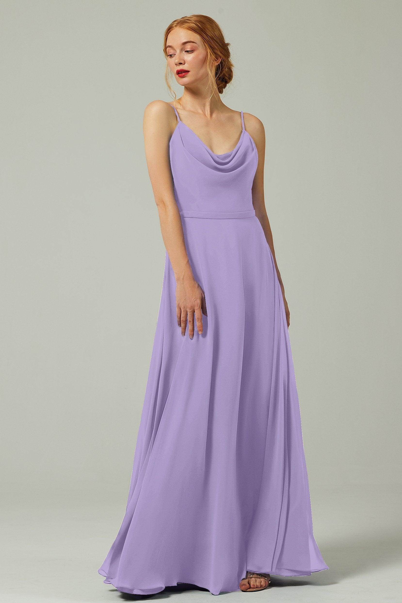 A-Line Floor Length Chiffon Bridesmaid Dress CB0322
