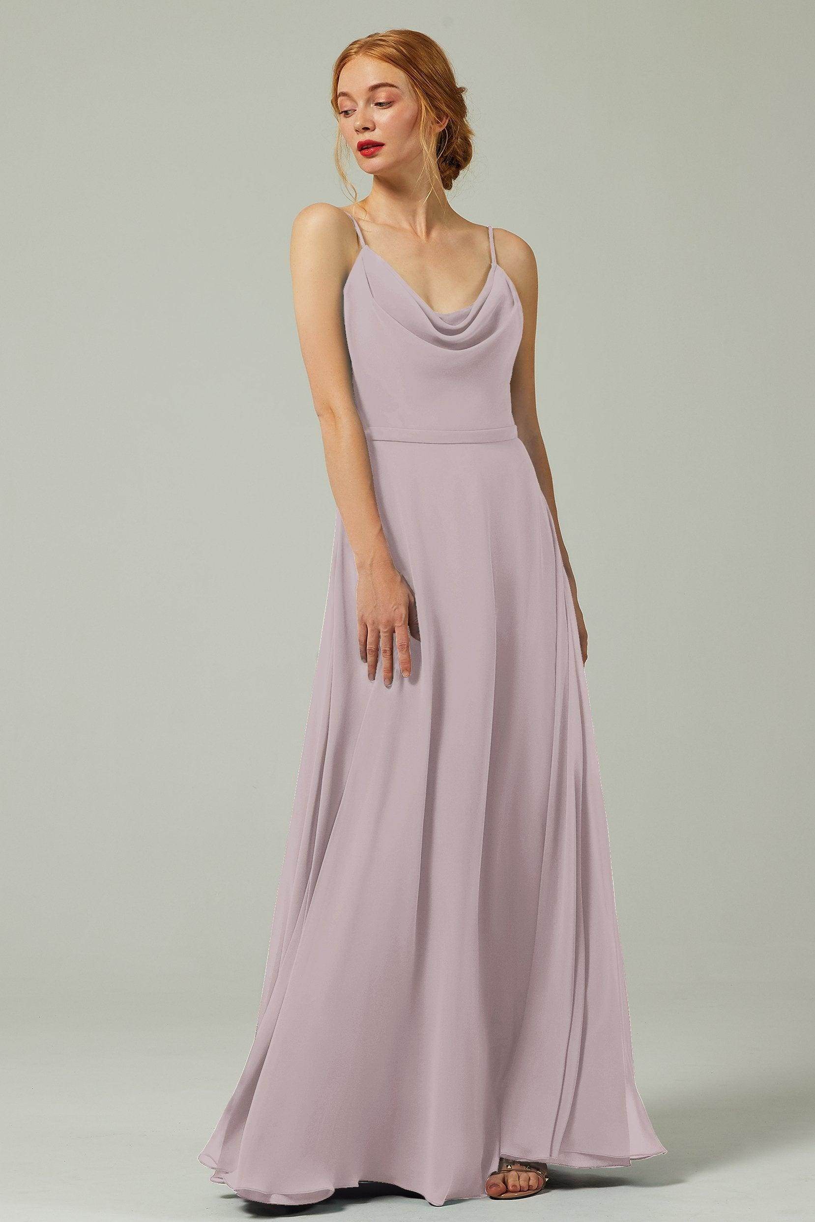 A-Line Floor Length Chiffon Bridesmaid Dress CB0322