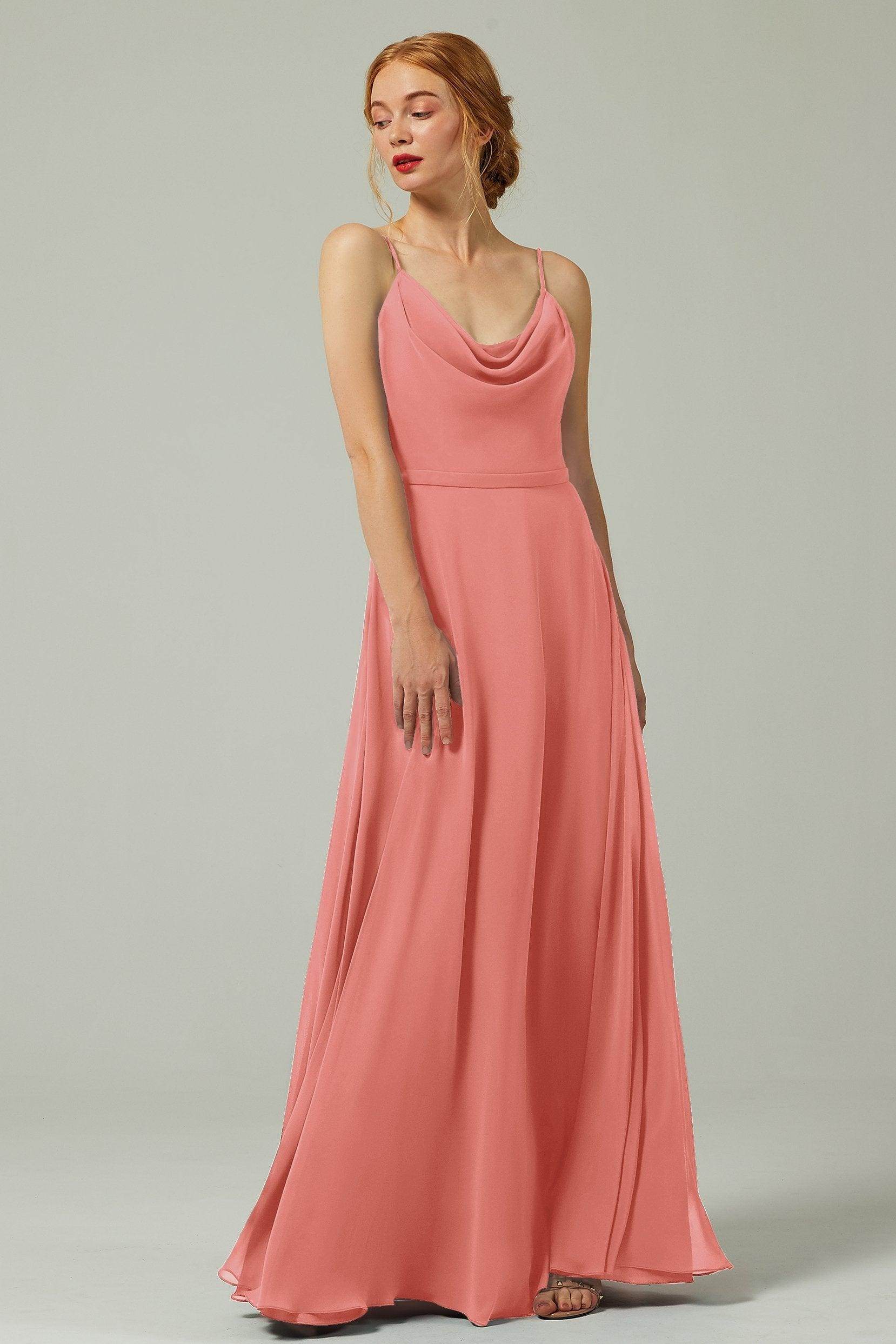 A-Line Floor Length Chiffon Bridesmaid Dress CB0322