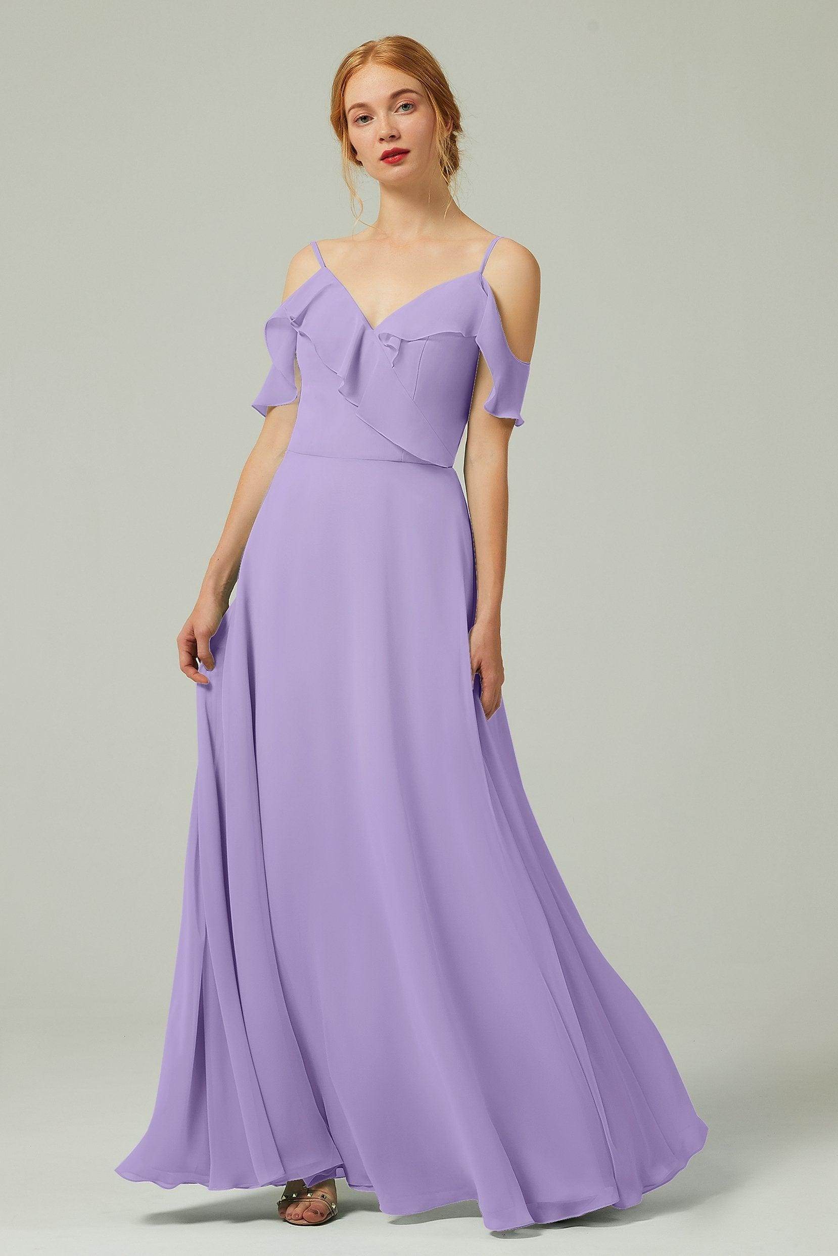 A-Line Floor Length Chiffon Bridesmaid Dress CB0326