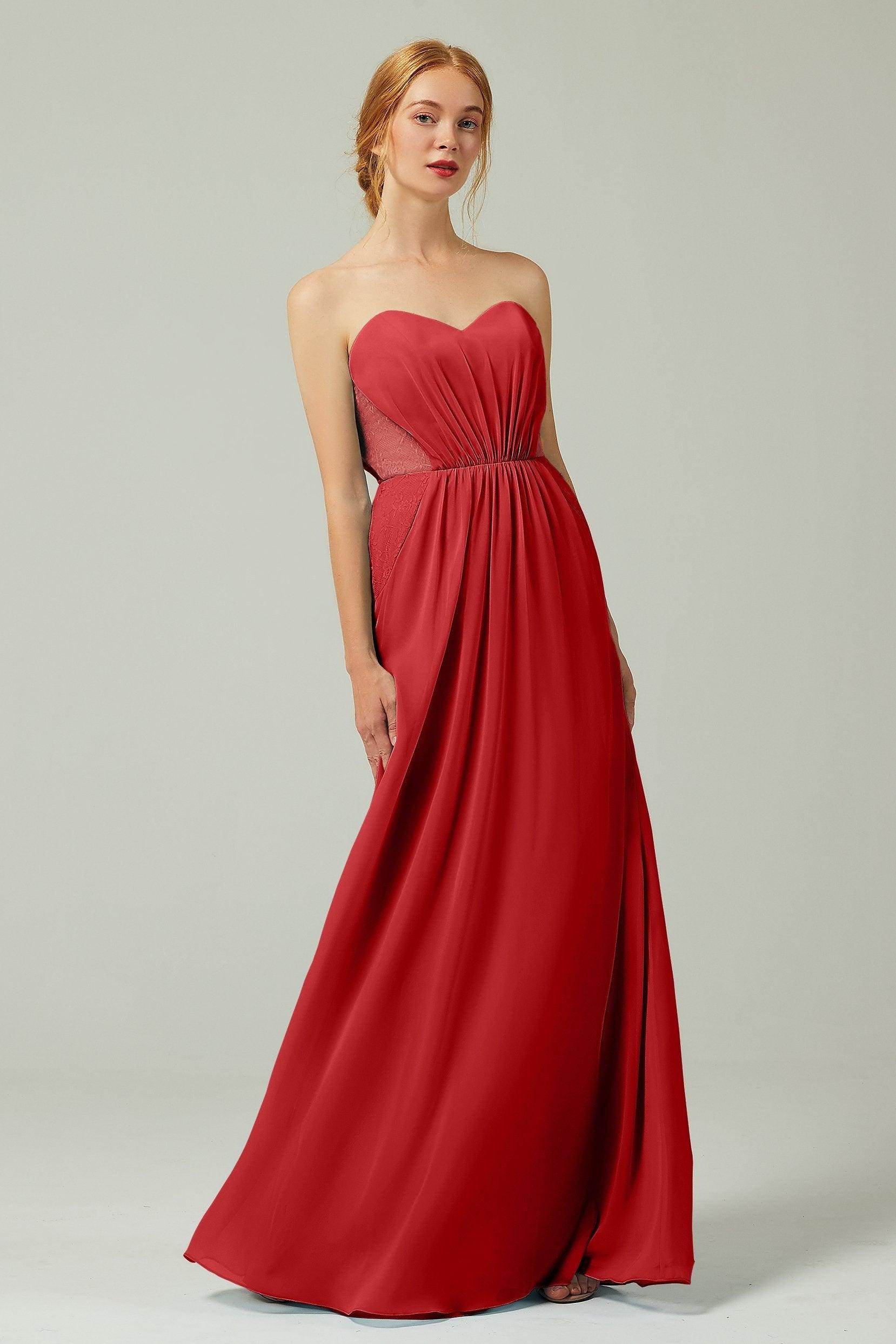 Sheath-Column Floor Length Chiffon Bridesmaid Dress CB0330