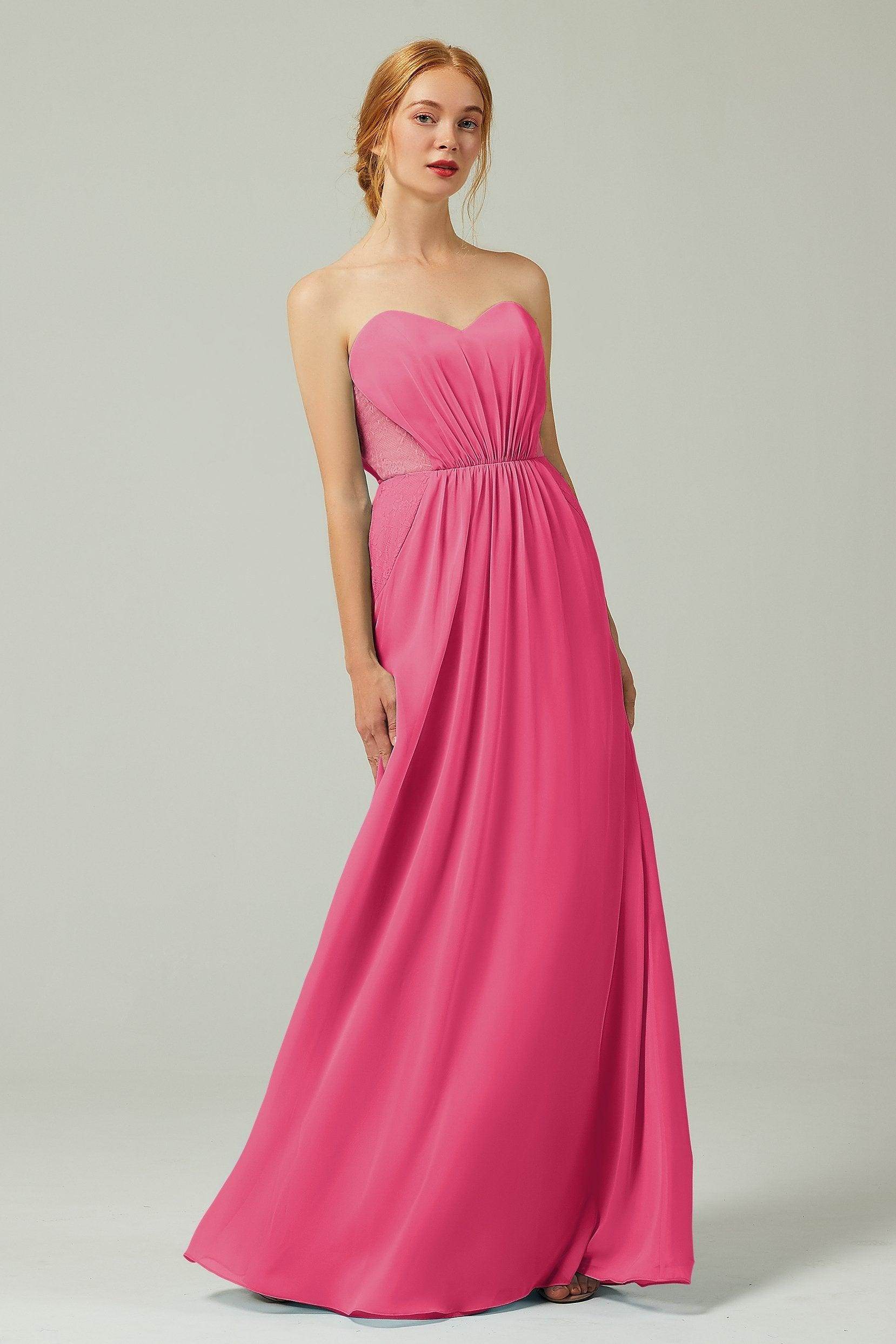 Sheath-Column Floor Length Chiffon Bridesmaid Dress CB0330