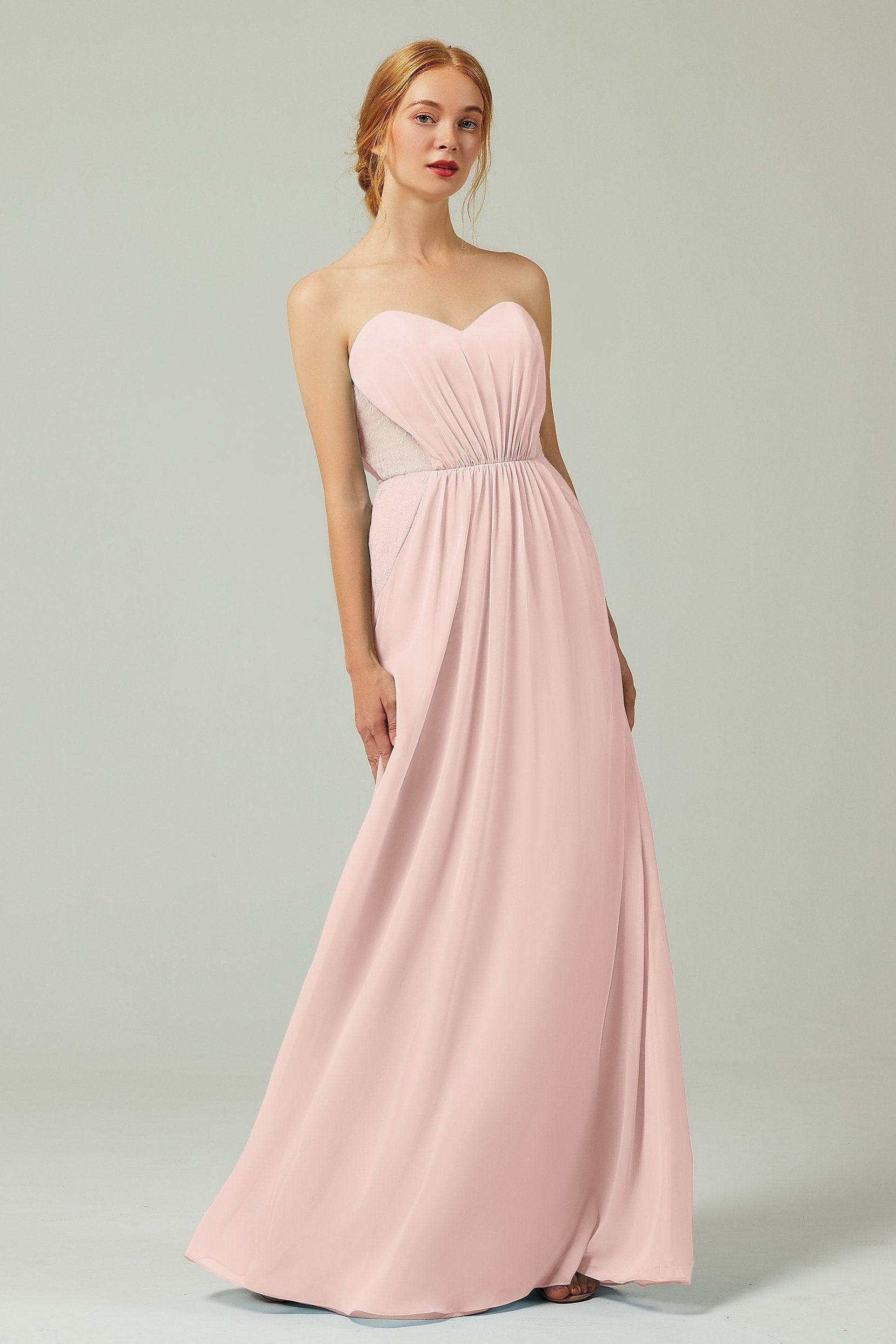 Sheath-Column Floor Length Chiffon Bridesmaid Dress CB0330