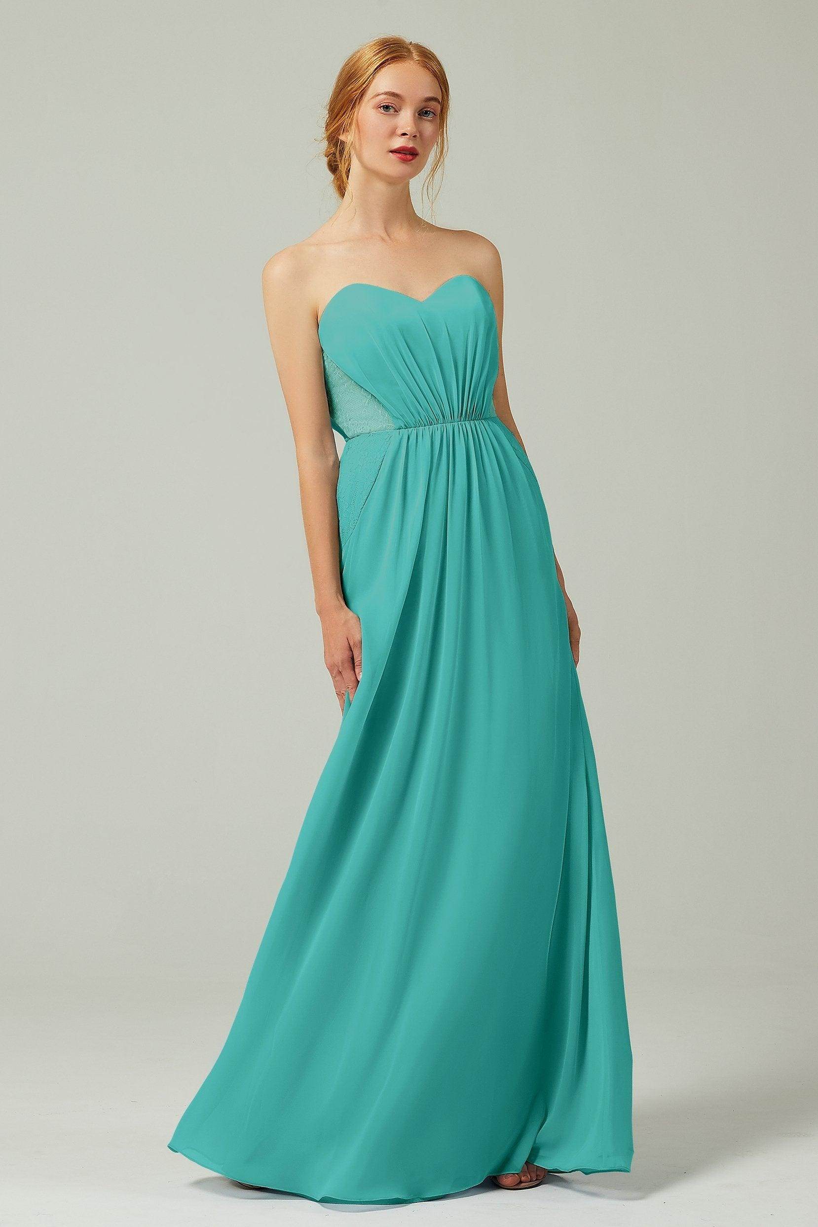 Sheath-Column Floor Length Chiffon Bridesmaid Dress CB0330