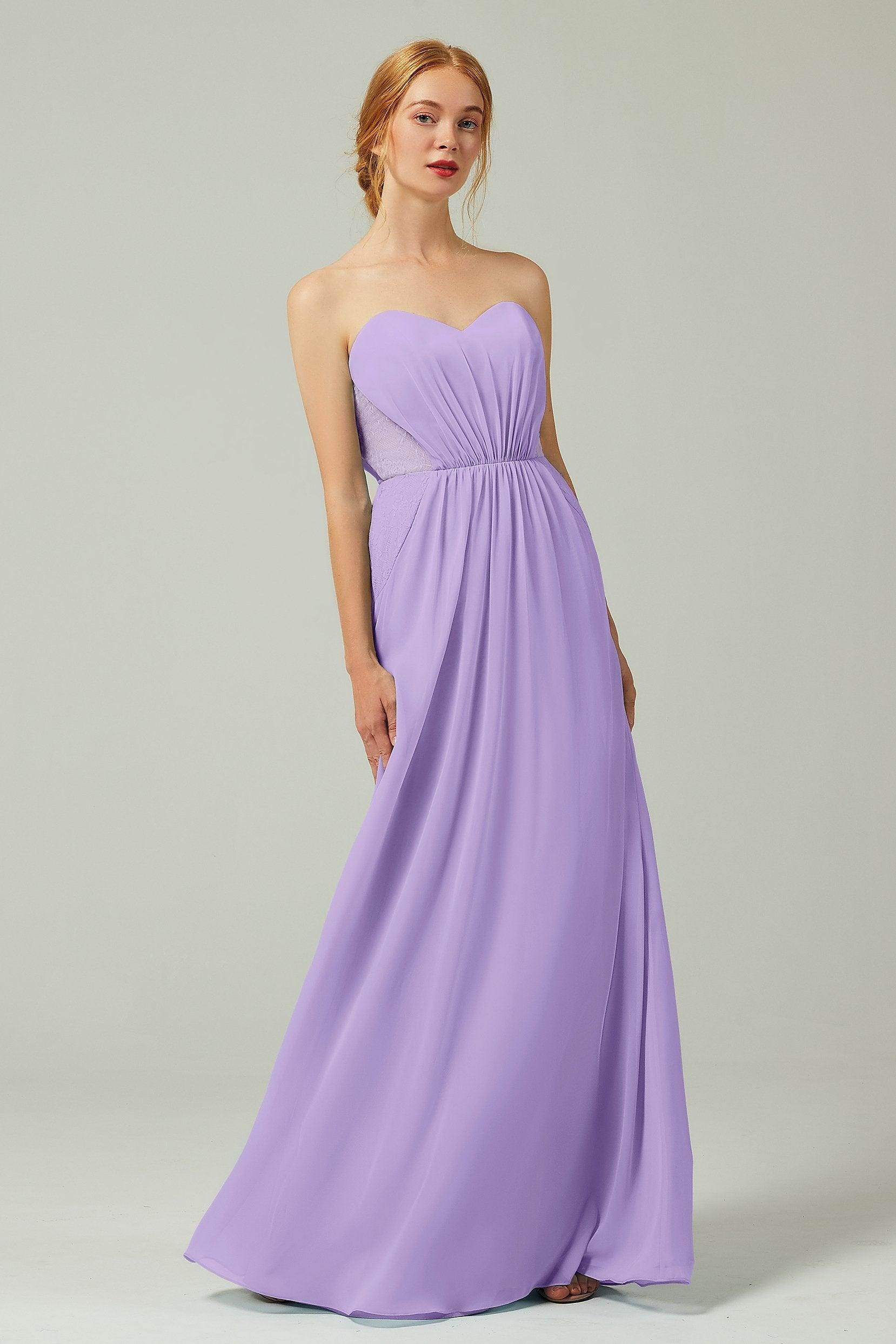 Sheath-Column Floor Length Chiffon Bridesmaid Dress CB0330